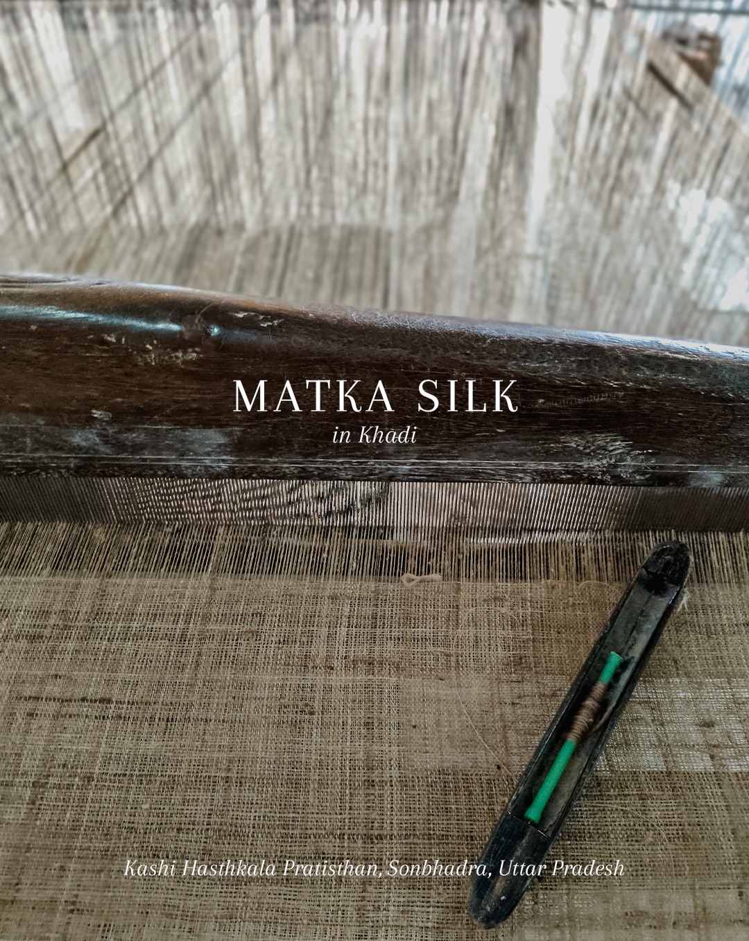 At Kashi Hasthkala, Sonbhadra, Tussar silk is hand-reeled without boiling the cocoons, a practice that retains the natural qualities of the fibre. Reeling is carried out through two traditional methods. In the first, silk filaments are manually drawn from the cocoons and hand-reeled over an earthen pot locally known as a matka. The second method involves a pedal-operated charkha, where women artisans continue to hand-reel the silk, with the process remaining largely manual and differing primarily in the use of pedal-assisted rotation.
(craft, artisanal, silk, varanasi, khadi, Matka Silk, KVIC, Khadi India)
#LoresOfKhadi #Artisanal #KhadiStories #KhadiIndia #learnwithcoek