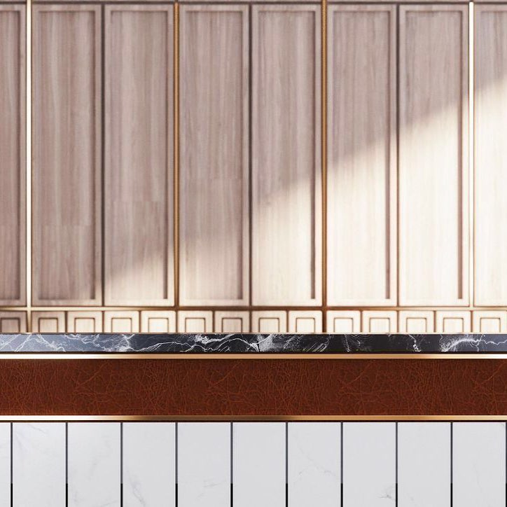 Another look at our Portland Place office. Coming 2018 #portlandplace #office #reception #marblelovers #brass #render #holtarchitecture