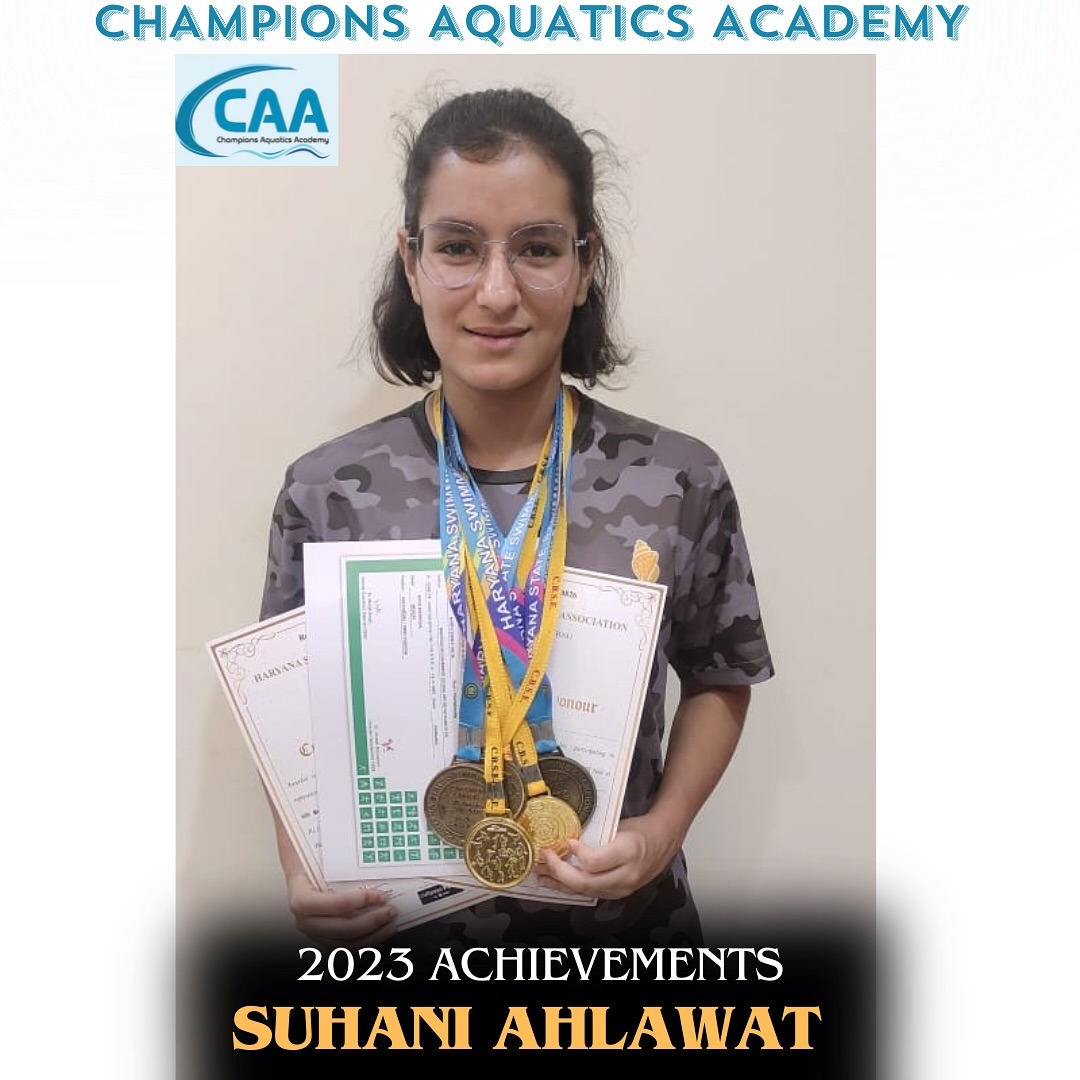 â˘Khelo India Junior Womenâs Swimming Series : 2 Gold ,2 Silver
â˘Gurgaon District Championship : 5 Golds
â˘Haryana Open State Championship :
6 Golds
â˘SGFI Haryana State :4 Golds
â˘CBSE Zonal North Zone : 2 Gold,2 Silver,1 Bronze
â˘CBSE Nationals : 2 Bronze .
#championsaquaticsacademy