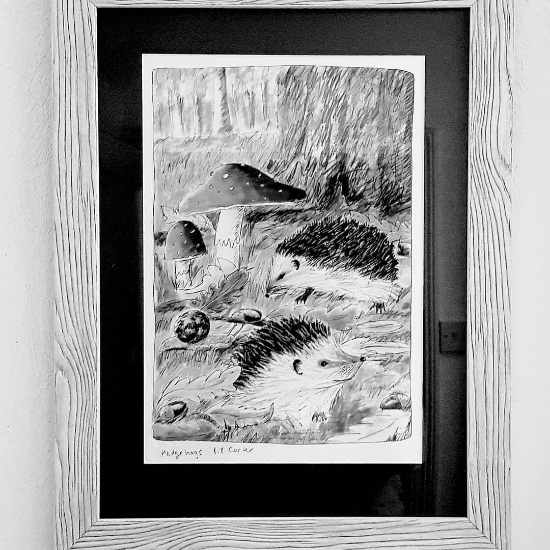 Letting the art inform the frame - the grain of a natural wood mount reflecting the woodland setting #learningonthejob #craftersofinstagram #pictureframing #lovewhatyoudodowhatyoulove