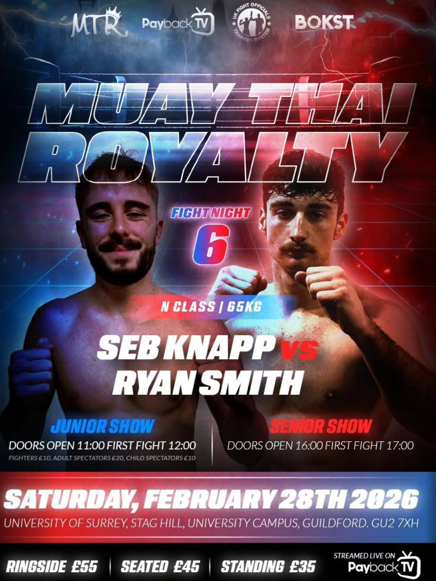 Countdown is on for the boys, hit them up for tickets. We have some Juniors joining the show too, so let's bring a crowd📣
#muaythai #muaythaifighters #muaythailife #fightshow #FierceFamily
@mtr_promotions
@muaythairoyalty
@payback_tv