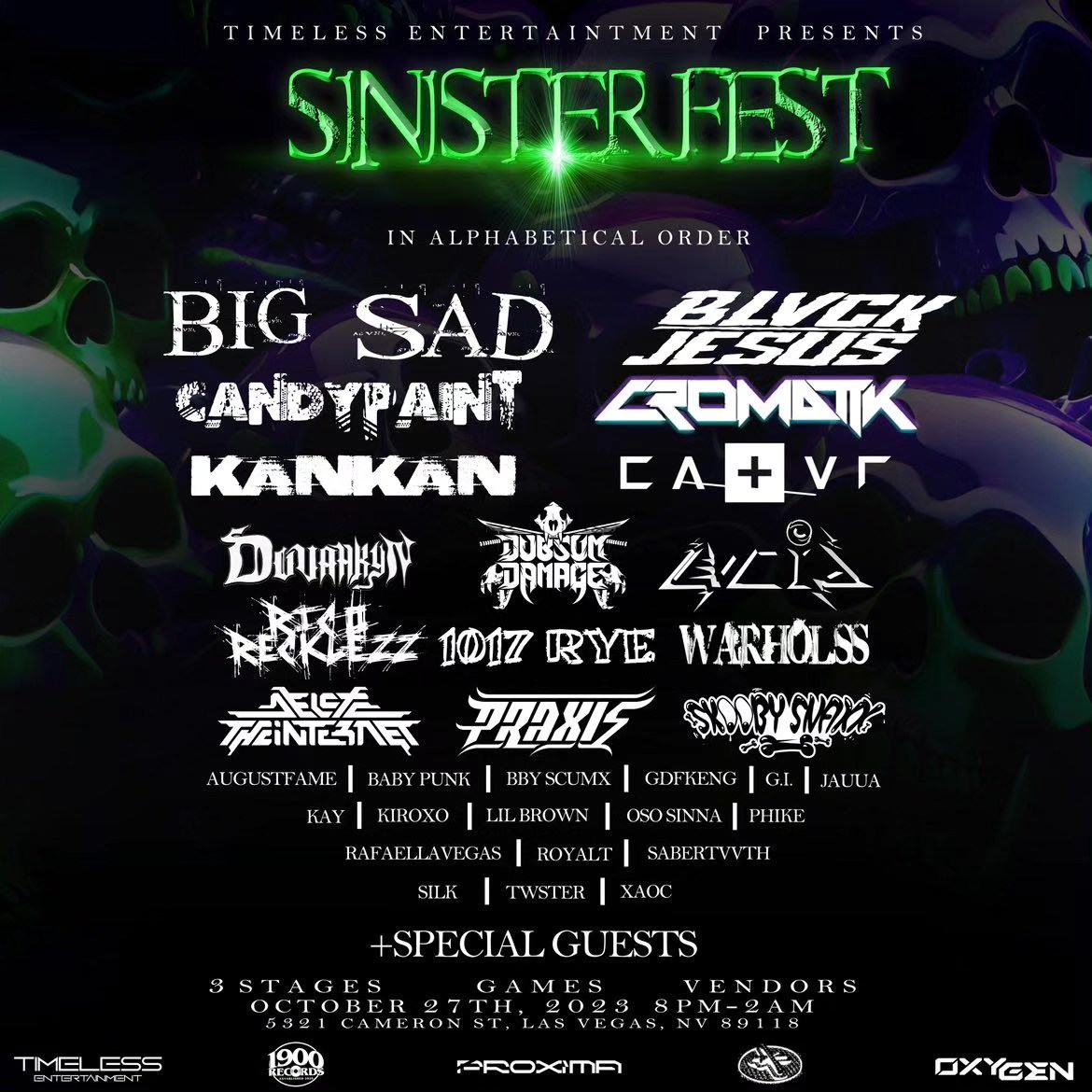 I'm playing this event Halloween weekend! Get your tickets before prices go up. Tickets are on the link in my bio or @sinisterfestlv
Use code “LOCAL20” for 20% off Tickets to SinisterFest!