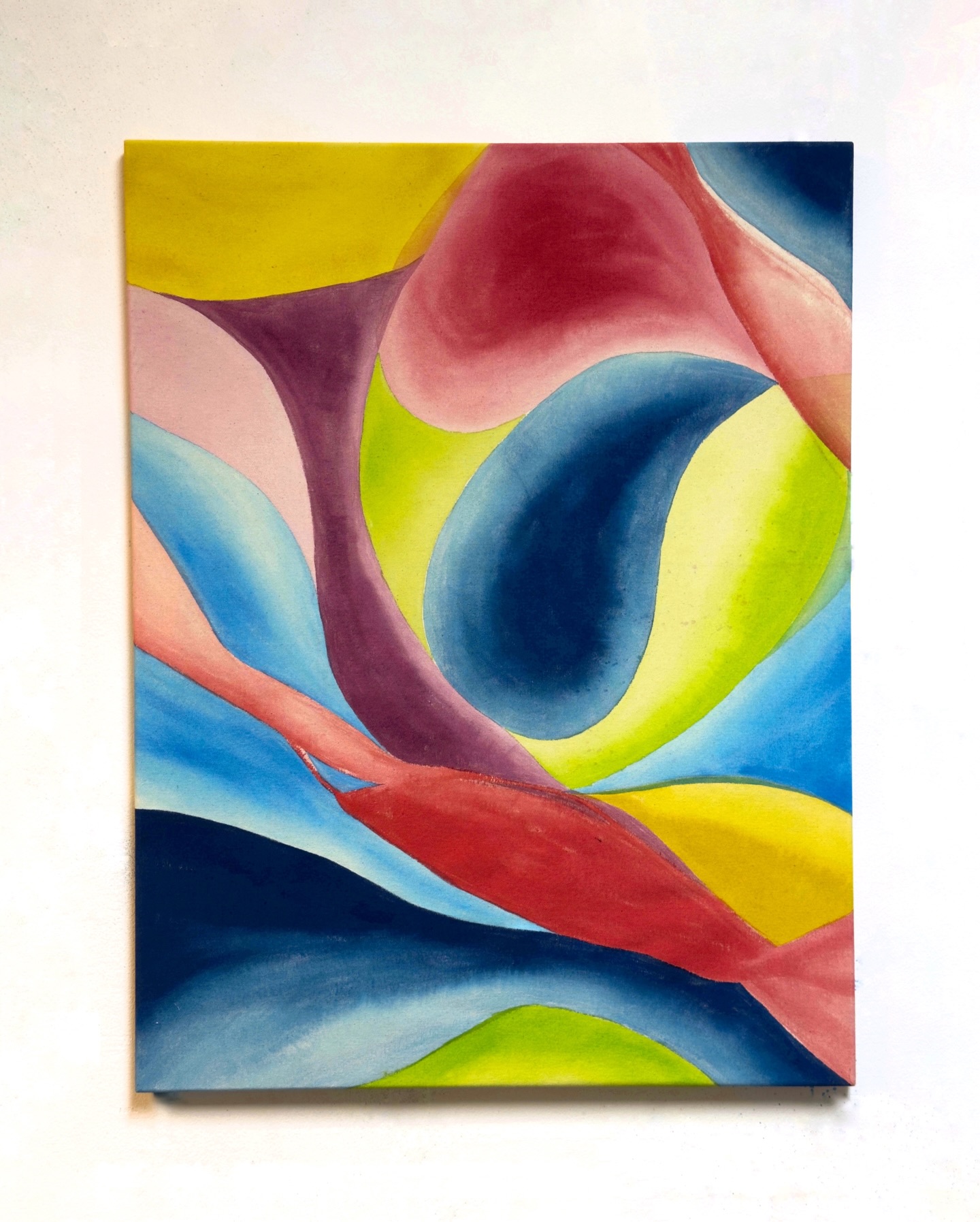 Arrival
65x85cm, 2026
~ Ave Love series
Currently on display at Café Charmé, Prague-Kunratice until April 3rd.
Arrival is a painting from my Ave Love series, my new wave of expression, which is very meaningful to me. After many life’s transformations and personal growth, I feel like I have found a kind of confidence and trust in the process and my own visual expression. My palette has become more expressive, bright and vivid, but my subject has become more gentle and soft. Arrival shows that as a moment of peace and clarity, one of becoming.
#Arrival #AveLove #AbstractArt