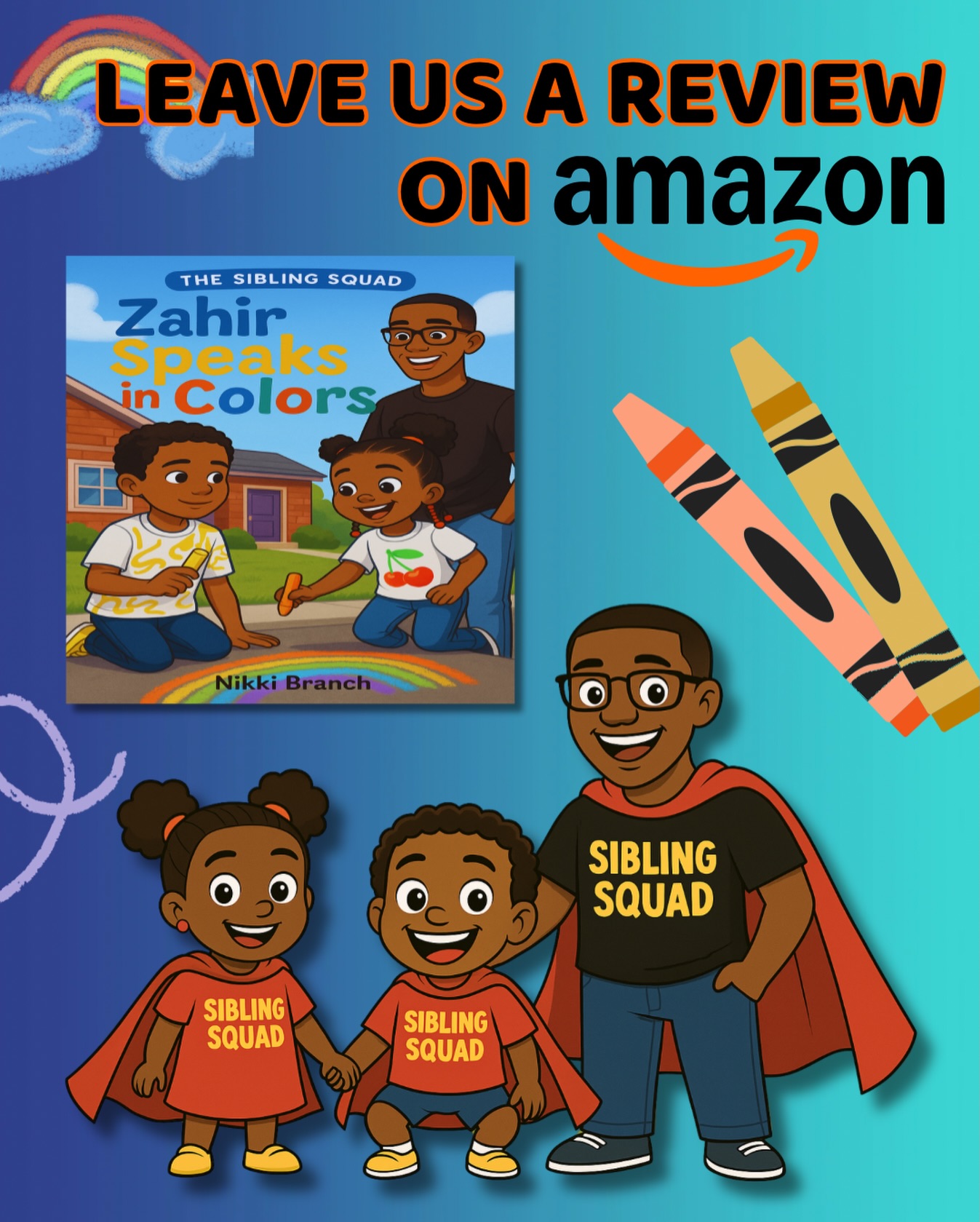 If Zahir Speaks in Colors touched your heart, helped start a conversation, or made your little one feel seen — we’d be so grateful if you left us a review on Amazon.
Reviews help this story reach more families, classrooms, and sibling squads who need it. Your words truly matter.
Thank you for supporting inclusive stories, neurodiverse voices, and books that reflect real families. 💛
✨ Leave your review on Amazon and help us keep the story going.