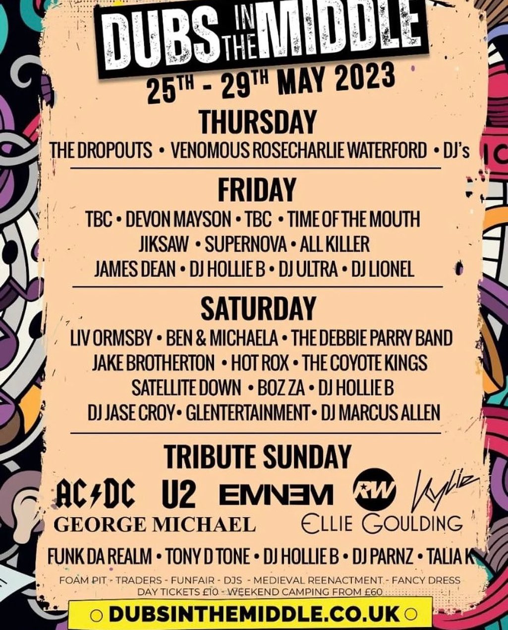 So excited to be playing at this tomorrow with @funkdarealm #dubsinthemiddle #festivalvibes #festivaltime #sunnydays