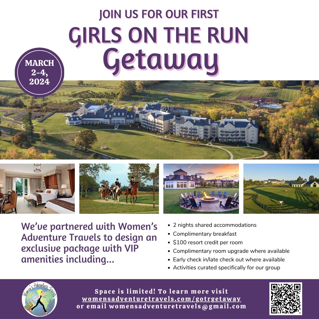 If you want to celebrate a small business on this Small Business Saturday, look no further than WAT/Women's Adventure Travels. We have partnered with another women-driven small business, a nonprofit, Girls on the Run International, Lancaster.
In the spirit of Women's History Month in March and in line with WAT does best, creating trips so guests can see a destination through a feminine lens. We could not have picked a more perfect place than the Salamander Resort & Spa in Virginia's wine country in Middleburg, Virginia.
Sheila Johnson heads Salamander Resorts. She also made history as the co-founder of BET, Black Entertainment Television, and America's first Black female billionaire, ahead of Oprah.
Sheila Johnson has broken countless barriers and found success as an entrepreneur, a business leader, a hotel mogul, and co-owner of multiple professional sports teams.
Let the inspiration begin. We are in the right moment and in this case, the right place to raise fun, funds, and our vibration to celebrate all things women this weekend in March 2024.
Join us as we forge new friendships, renew and deepen old friendships, and do what all women should do this month: celebrate ourselves and each other.
Hop on the trip page to explore more, or DM me here or at my email: womensadventuretravels@gmail.com.
Let's raise the fun and the funds! The trip deposit ($350) will secure your spot. 100% of the deposit goes directly to Girls on the Run.
Email @GirlsontheRunLa Executive Director, @JenniferMiddletonWest, directly about sending your deposit and securing your spot -
jwest@gotrlancaster.org
#womenssmall #womenssmallbusinessmonth #solotravelforwomen #nonprofitsforkids #womenshistorymonth2024 #SheilaJohnson #GirlsontheRun #winecountryvirginia #wellnesstraveler #girlsonthrunlancaster #luxurytraveladvisors #luxurytravelforwomen #deividtravel #womensadventuretravels #loftytravelers