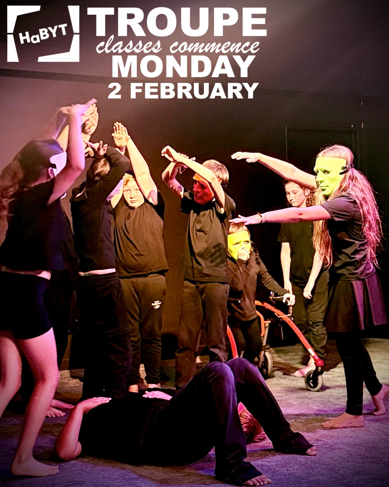 Troupe classes are on today and every Monday during term time from 4-5pm at Theatre Hawkes Bay.
The Troupe class is designed for ākonga in years 5-6 (ages 9-10). In this class, foundations of key acting skills are laid down and practised while the students play a lot of drama games to encourage creative thinking and storytelling, as well as key theatre skills, in an engaging and energised way.