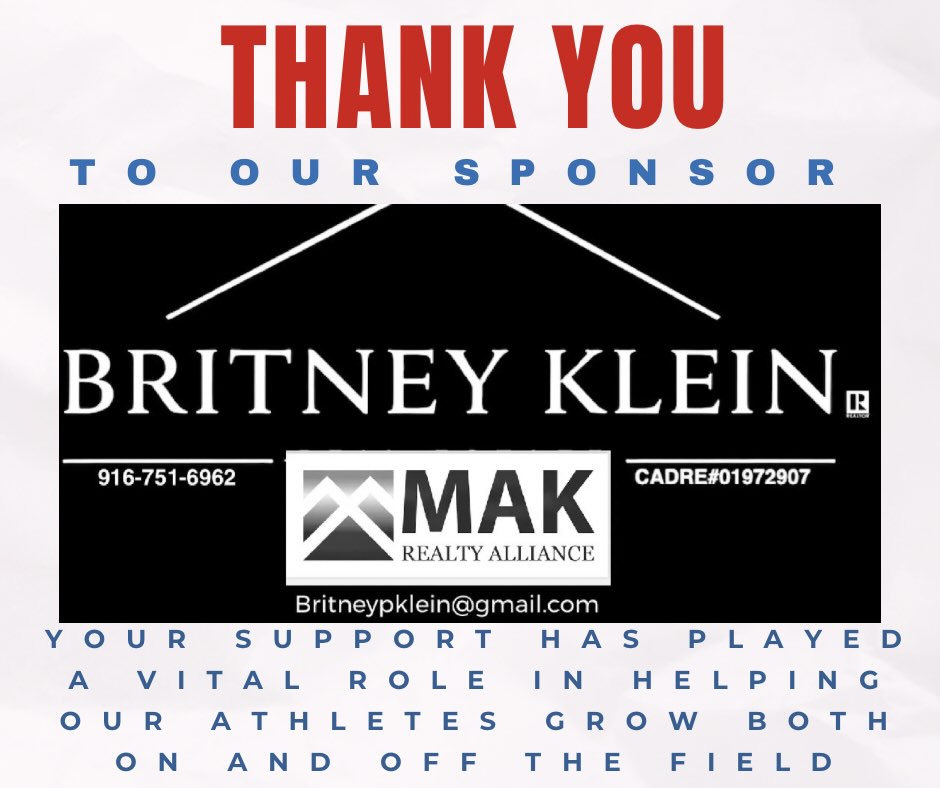 Thank you Britney Klein Realty for your generous sponsorship of Aces baseball club. Your support helps our players grow compete and continue building a strong team both on and off the field.