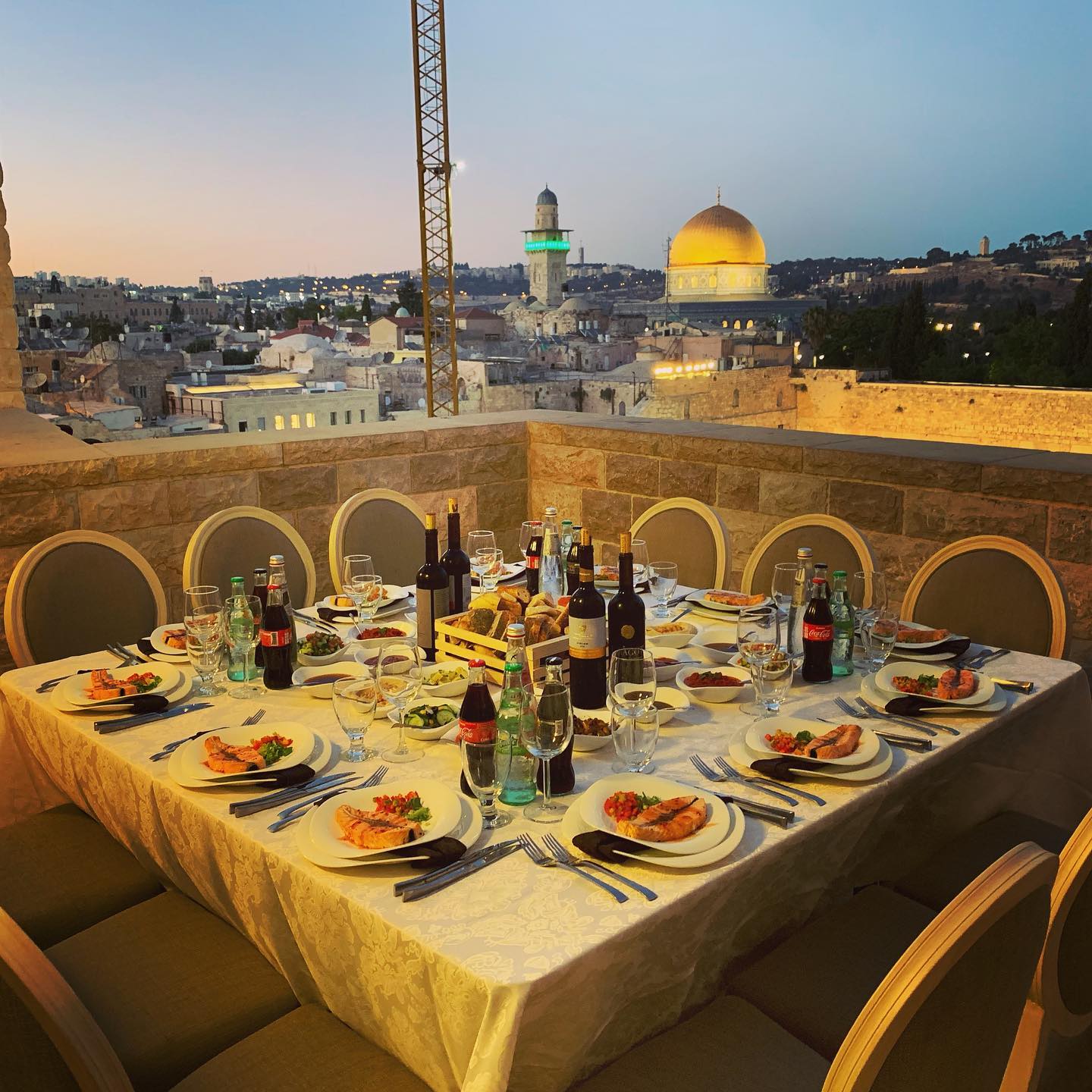 #jerusalem #dinner #beautifuljerusalem #westernwall #israel #travellocalisrael @charitybids