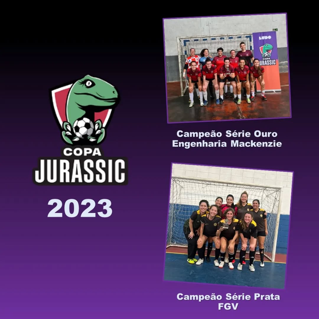 Chegamos ao fim de mais uma edição da Copa Jurassic!
Na série prata, a equipe da FGV foi a campeã, enquanto a Engenharia Mackenzie conquistou o título da série ouro.
Agradecemos a todas as equipes participantes, e esperamos ansiosamente a presença de vocês, em 2024, para mais uma edição da nossa tradicional Copa Jurassic.
