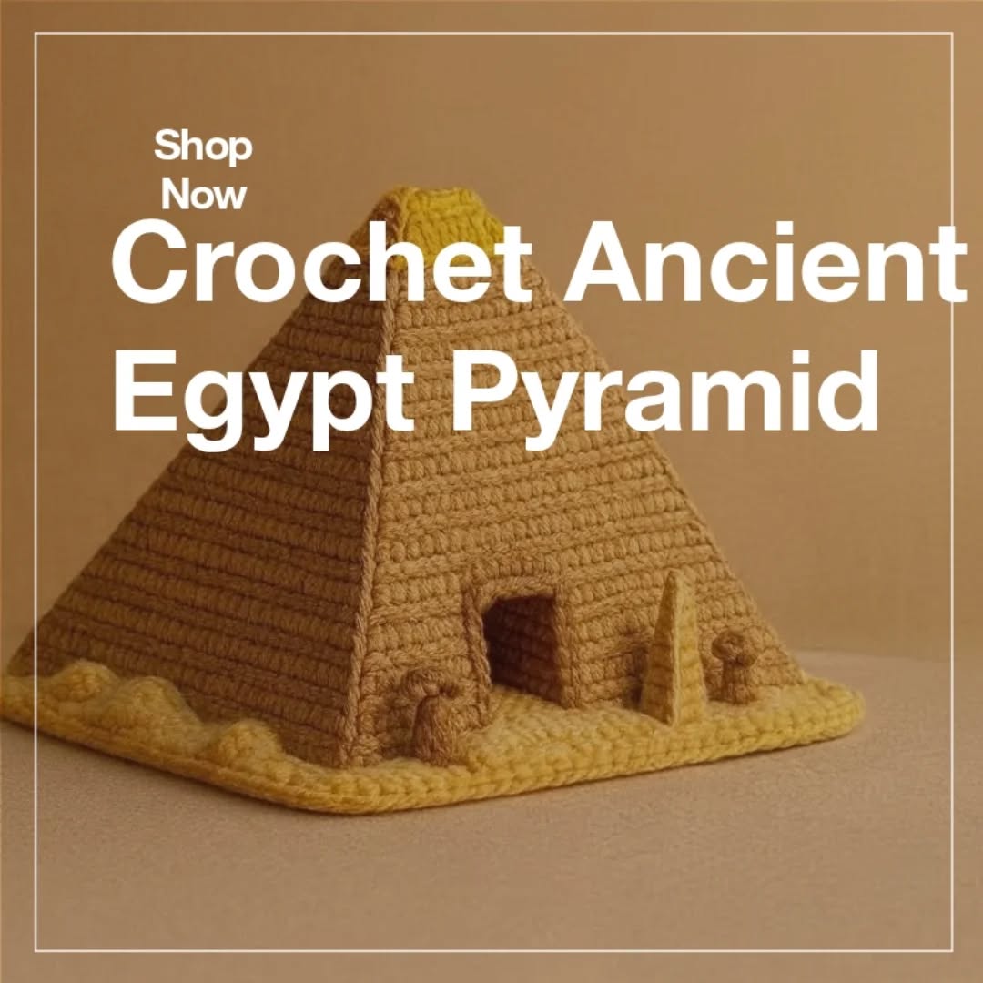 Check out my NEW LAUNCH Crochet Home decor Egyptian Pyramid check my site Accepting PRE ORDERS!! crochet4hope.org