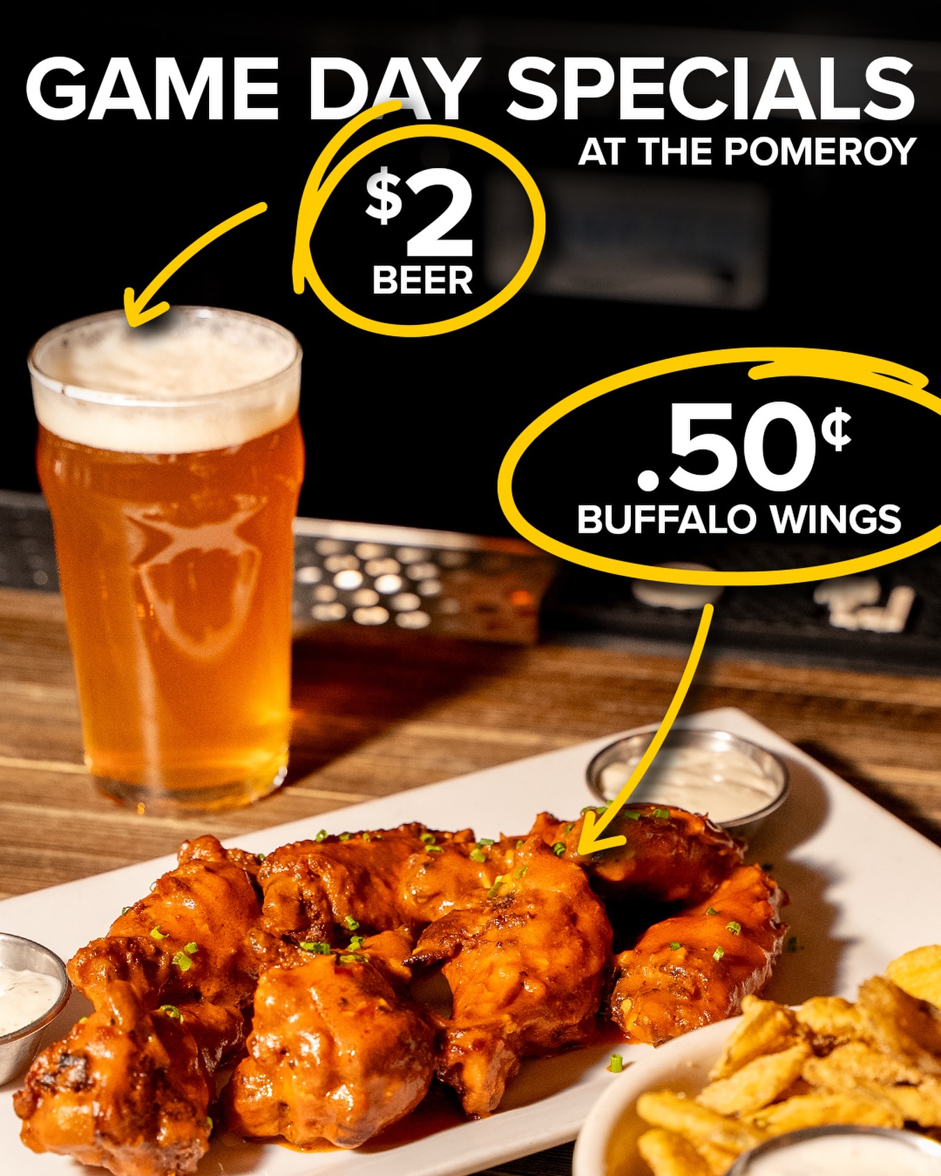 Wings. Beers. Game Day Deals!
🔥 $0.50 Buffalo Wings
🍺 $2 Beer - choice of Stout or Lager
📍 All day | While it lasts
No reservations—just pull up hungry.
#sundayspecials #winglovers #nyceats #queensfoodie #astoriaeats thepomeroy gamedaygrub foodandbeer