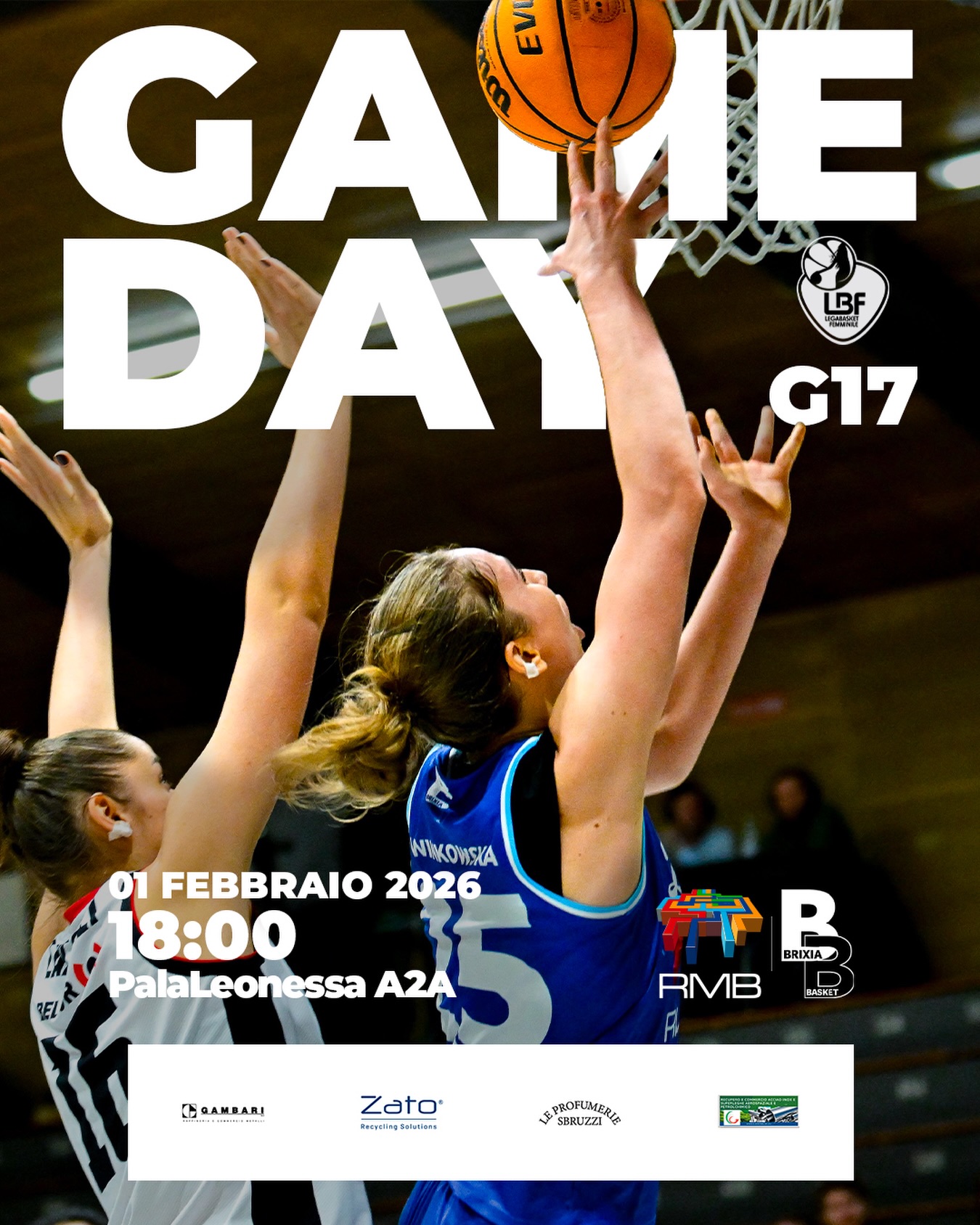 𝗚𝗔𝗠𝗘 𝗗𝗔𝗬
ore 18:00, PalaLeonessa A2A - Brescia)
vs @lupebasket
#wearebrixia