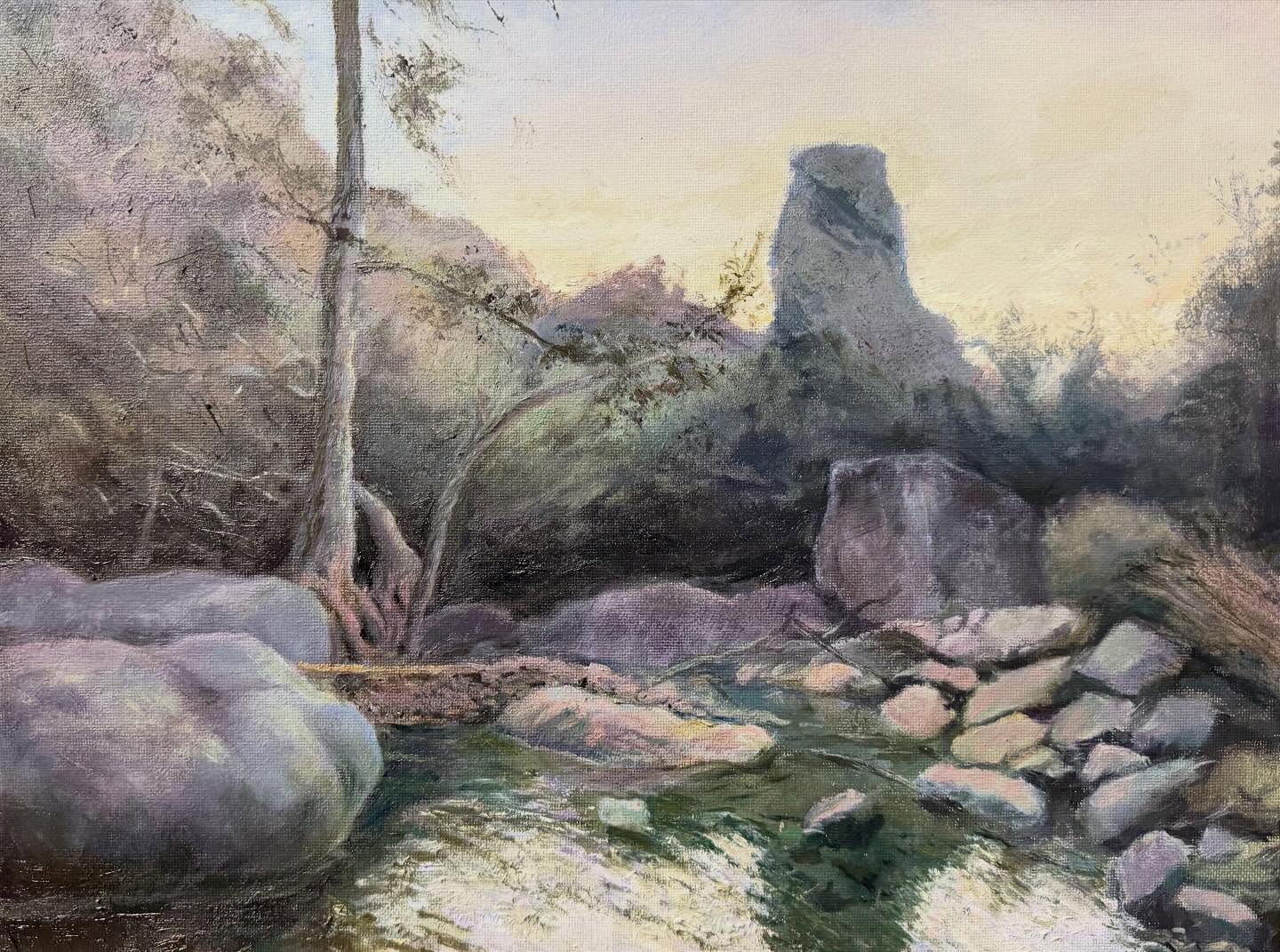 Study of Little Yosemite. Oil on canvas.#oilpainting #oilpaintingsoncanvas #oil #yosemite #painting