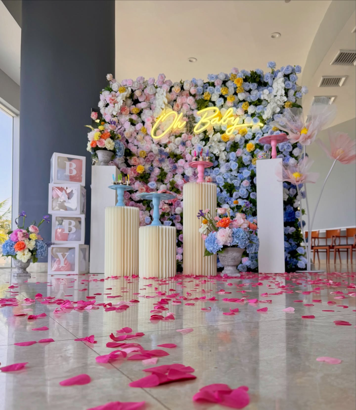 We love being part of special moments like these!
From the delicate flowers to the dramatic ones, from colors to backdrop and all the details - sweets, party favors, and more - we handle everything to create this magical moment!
Let us know your theme, colors, and vision, and we'll work our magic to amaze you 🪄✨
#genderreveal #flowerwall #eventsmiami #babyshowerideas