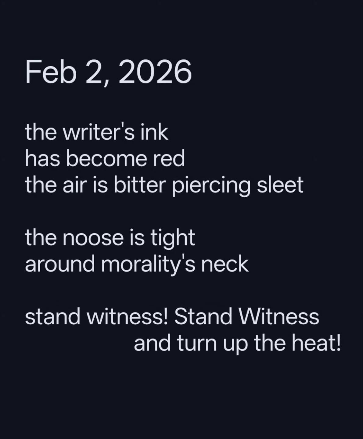 I've been feeling powerless, silenced and afraid. I am afraid. But I refuse to be silenced.
#poetrycommunity #poetry