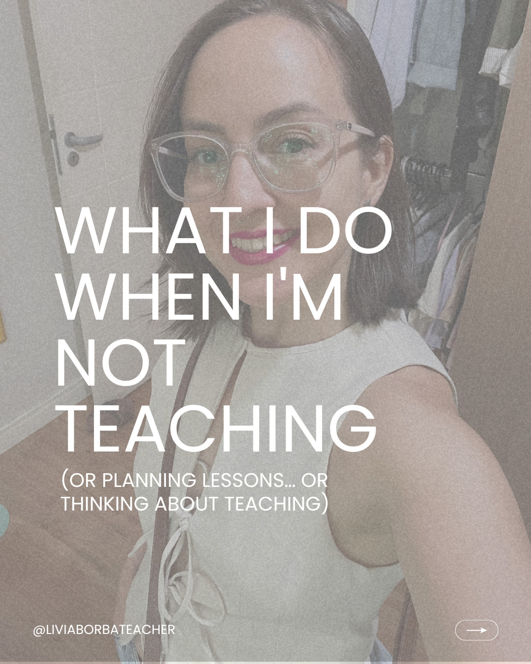 Things my students don’t see:
the quiet, the pauses, the hobbies that have nothing to do with English.
Stepping away is not a lack of commitment.
It’s part of what makes me a better teacher when I come back.
What about you, teacher? What do you do when you're not teaching?