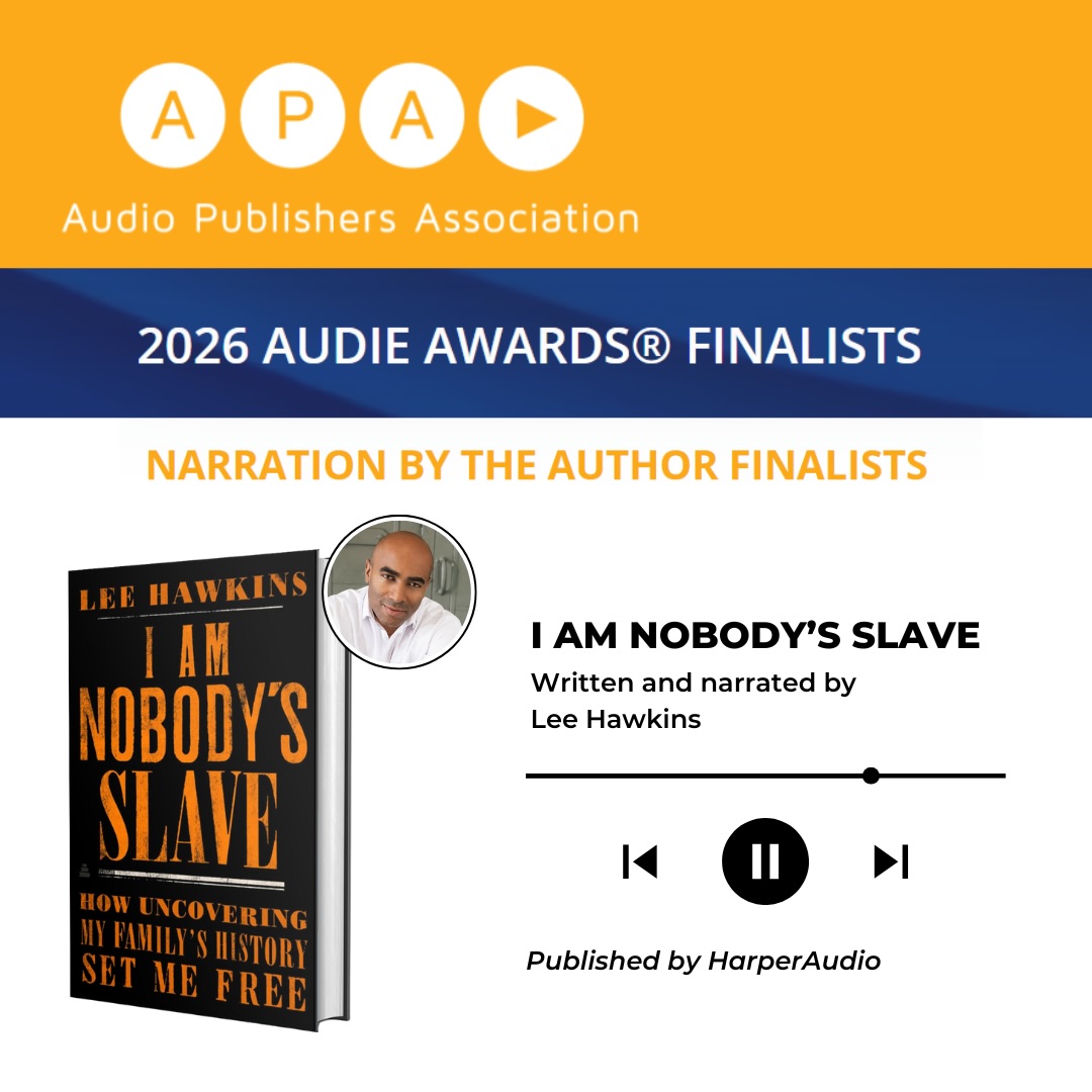 wow wow wow!!🤩 congrats to finalist Lee Hawkins and his title I AM NOBODY’S SLAVE on being a standout audiobook!!