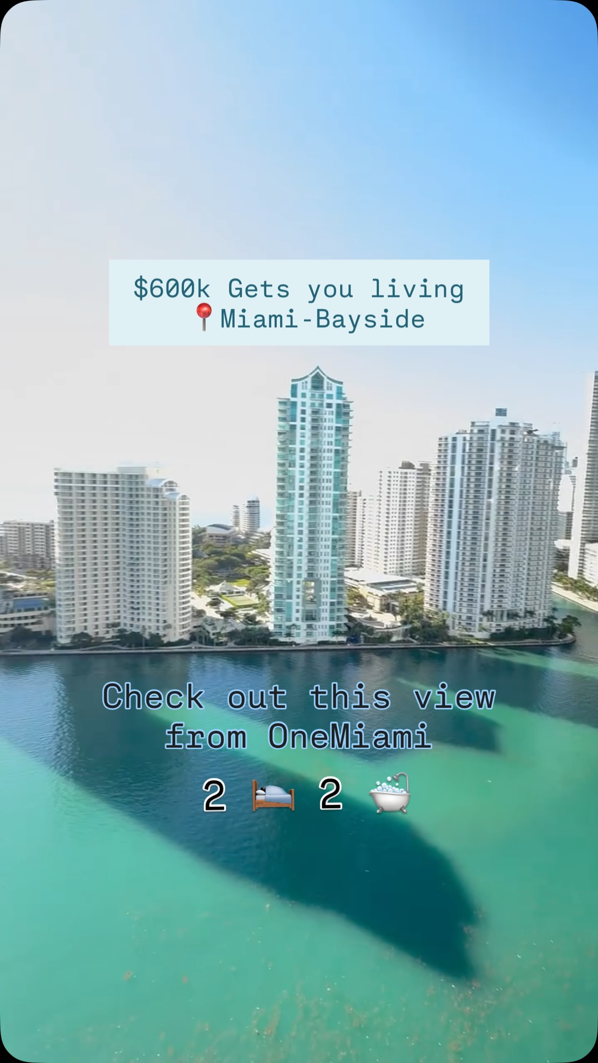 One Miami isn’t just a condo—it’s a front-row seat to the city 🌆
Set on Biscayne Bay, this iconic building blends waterfront luxury with unbeatable access to Downtown, Brickell, and the Arts & Entertainment District.
From sunrise bay views to electric city nights, this is Miami living where culture, convenience, and skyline collide.
#luxurycondo #miamirealestate #onemiami #bayside
