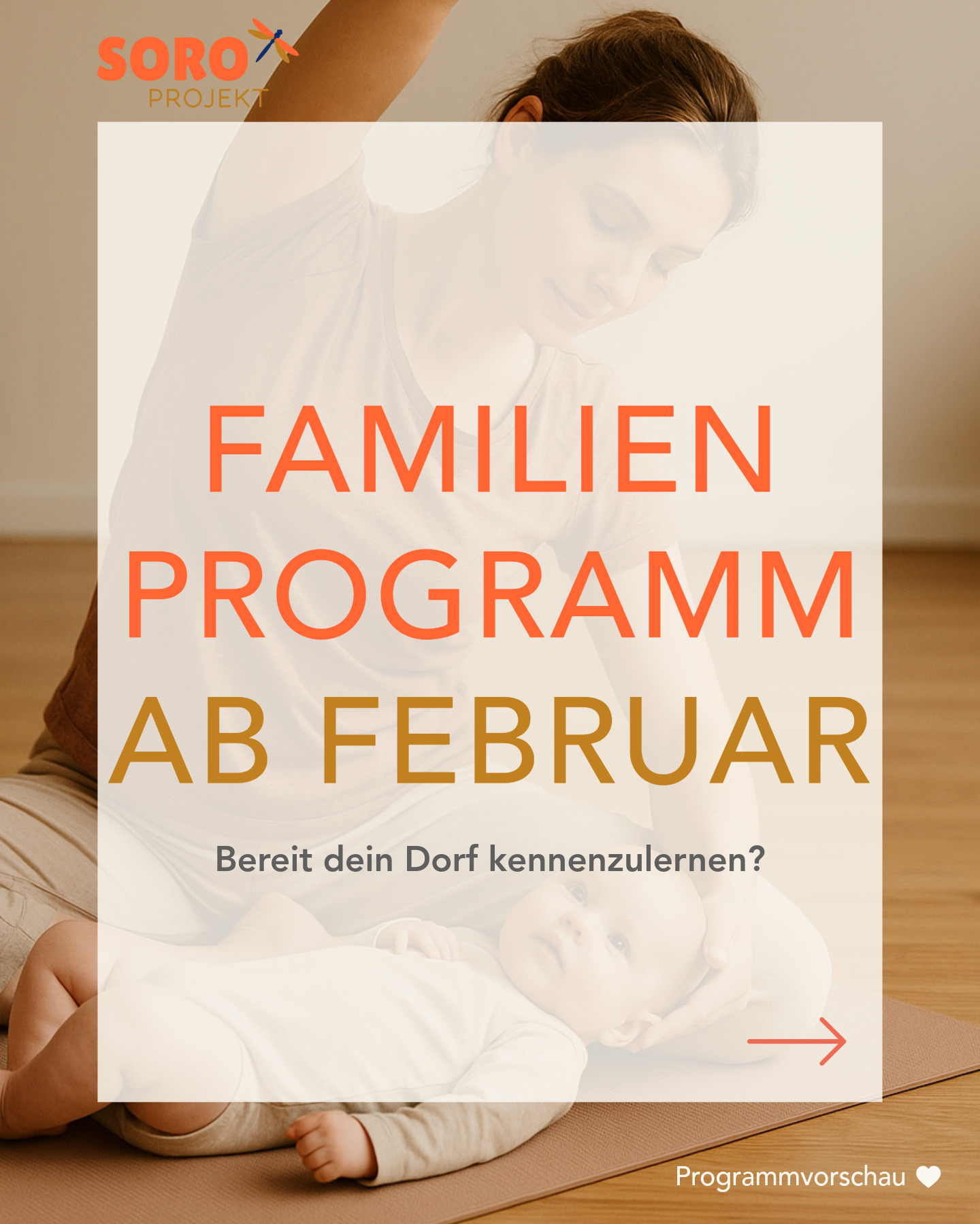 ✨ Familienprogramm ab Februar im SORO POP UP ROOM in Wiesloch ✨
Der Februar wird bunt, achtsam & verbindend 💛
Von Yoga für Schwangere über Eltern-Baby-Kurse, Kinder-Workshops, Geschwister- & Wut-Themen bis hin zu einem stärkenden Mütter-Treff – unser Programm ist für kleine & große Menschen da.
🌿 sanfte Bewegung
🤍 ehrlicher Austausch
🎨 Kreativität & Spiel
🔥 Gefühle verstehen & begleiten
Alle Termine finden im SORO POP UP ROOM in Wiesloch statt.
👉 Swipe durch das Karussell für alle Angebote & Termine
👉 Plätze sind begrenzt – Anmeldung über den Link in der Bio
Wir freuen uns auf euch ✨
#soroprojekt #familienzeit #elternsein #achtsamkeit #wiesloch #elternbaby #kinderworkshop #schwangerschaftsyoga