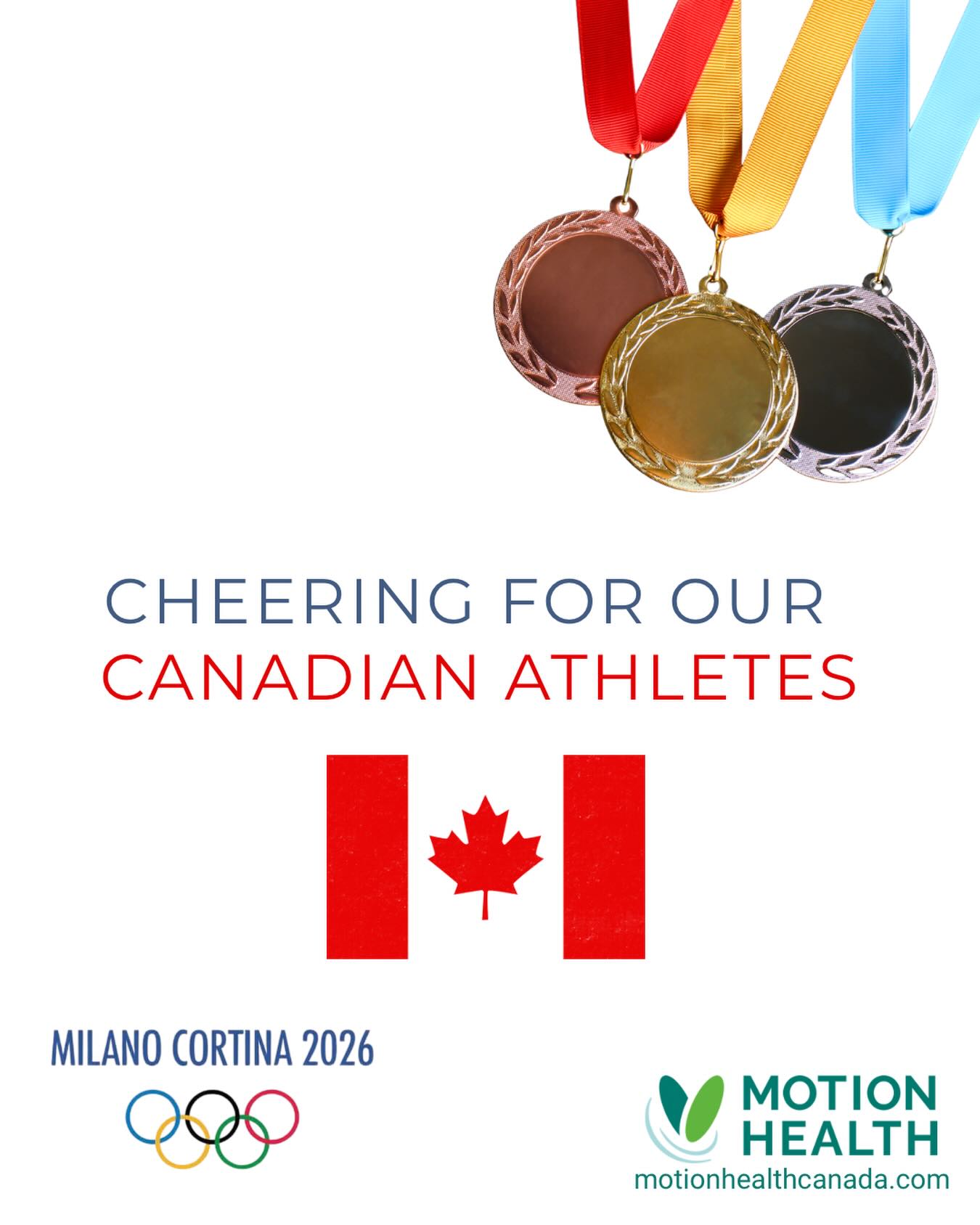 Let the games begin!
Cheering on every Canadian athlete chasing dreams, breaking records, and making history.
🇨🇦 Go Team Canada! 🇨🇦
#olympics2026 #gocanadago #motionhealth