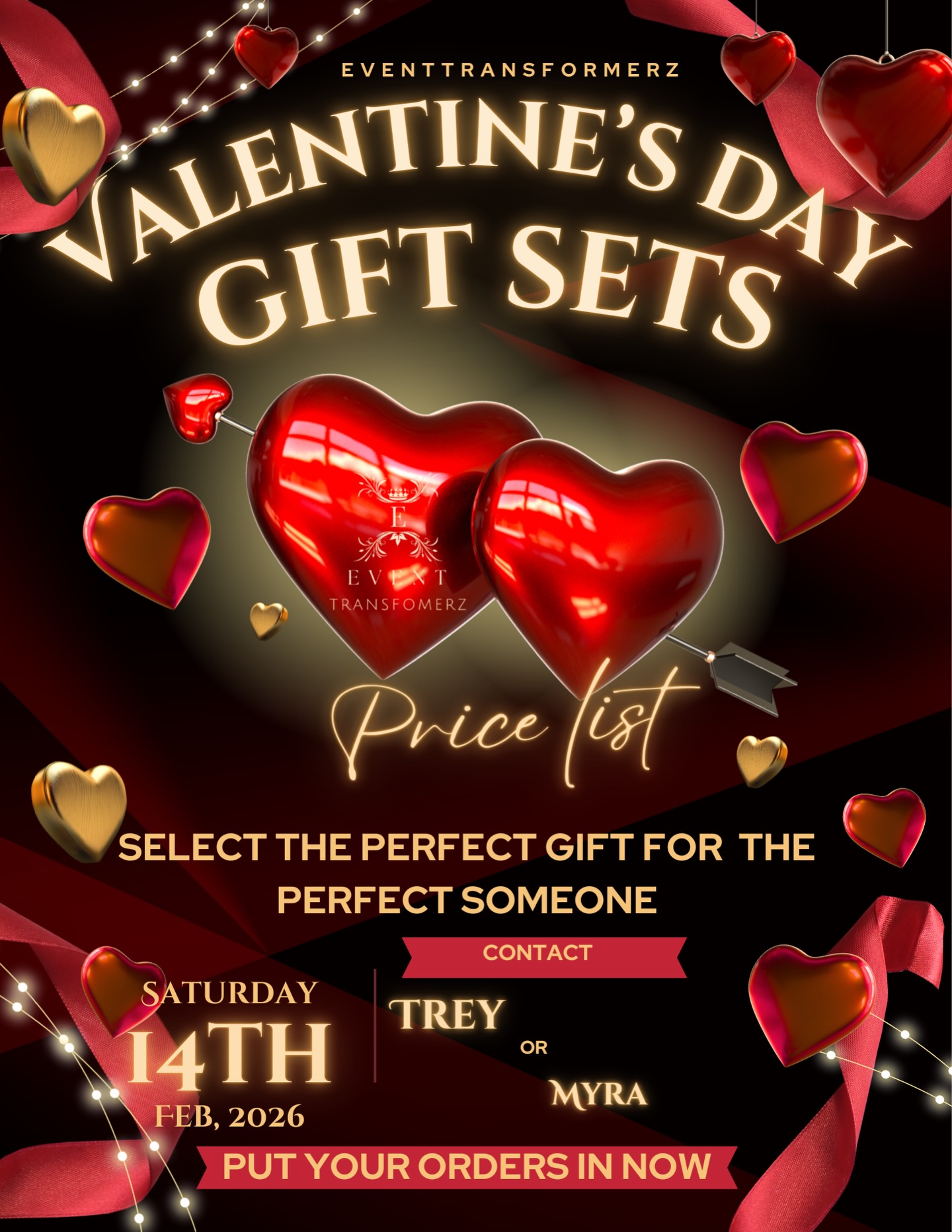 Tis the season of love ❤️ and what better way to show an inch of it than with a gift. Its not too late! Hit up myself or @eventtransformerz for serious inquiries