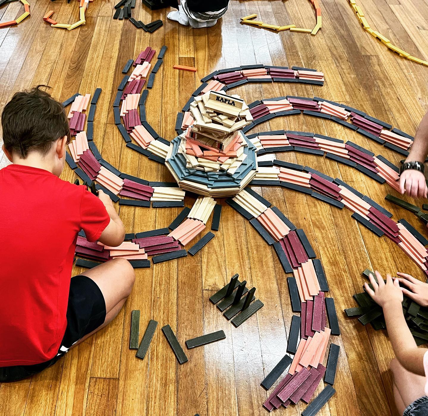 Enjoying some creative time with kapla blocks!