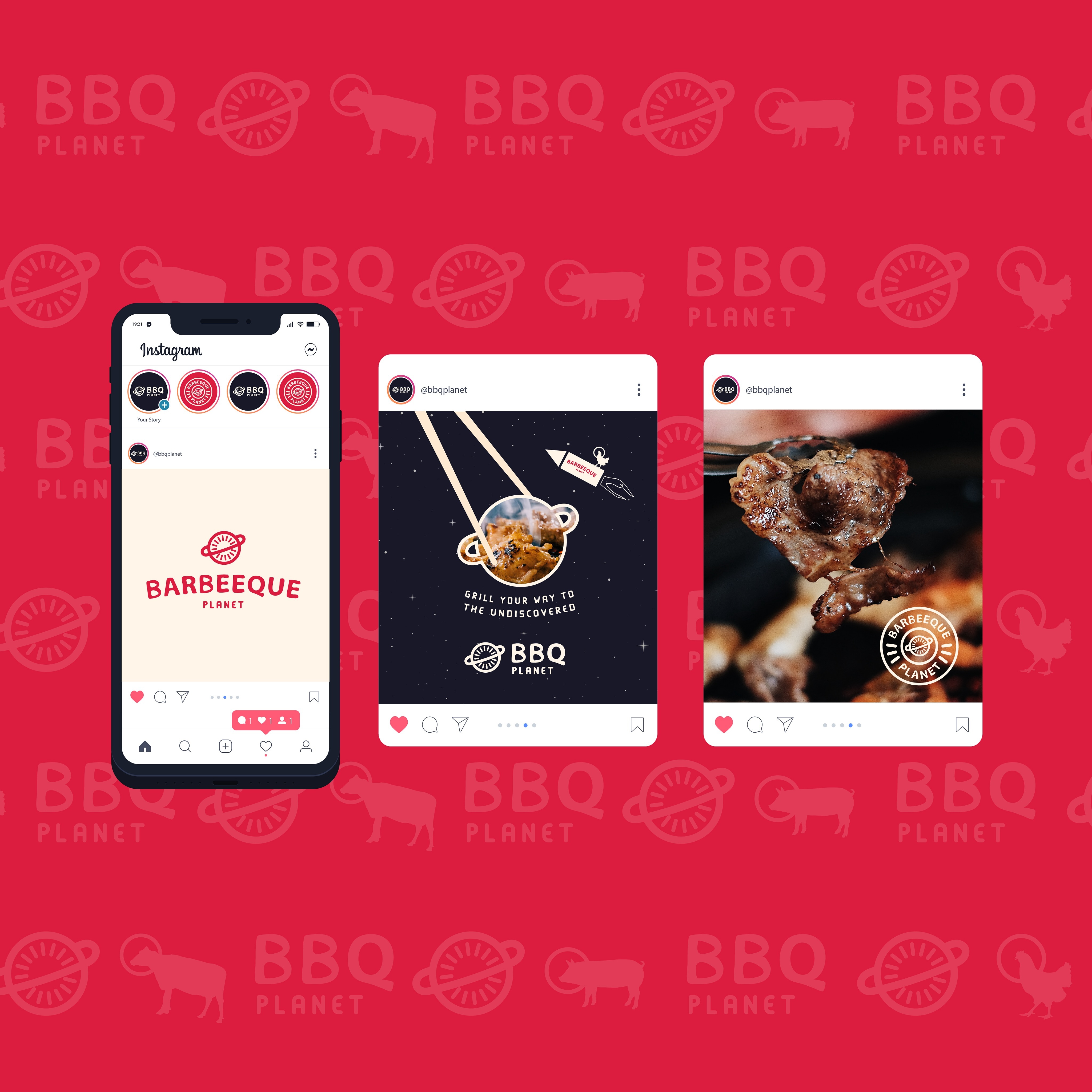 COMPANY NAME: BBQ Planet
BUSINESS: Korean BBQ buffet serving unlimited quality meats & sides
BRAND CATEGORY: Food & Beverage
SERVICES: Logo Design, Brand Identity, Graphics & Digital Design
BOOK your project 👉 www.tentenstudio.au
📧: hello@tentenstudio.au
#branding #graphic #graphicdesign #designer #brandidentity #brand #logo #logodesigner #illustration #adobe #illustration #design #project #graphic #graphicdesigner #business #restaurant #food #socialmedia