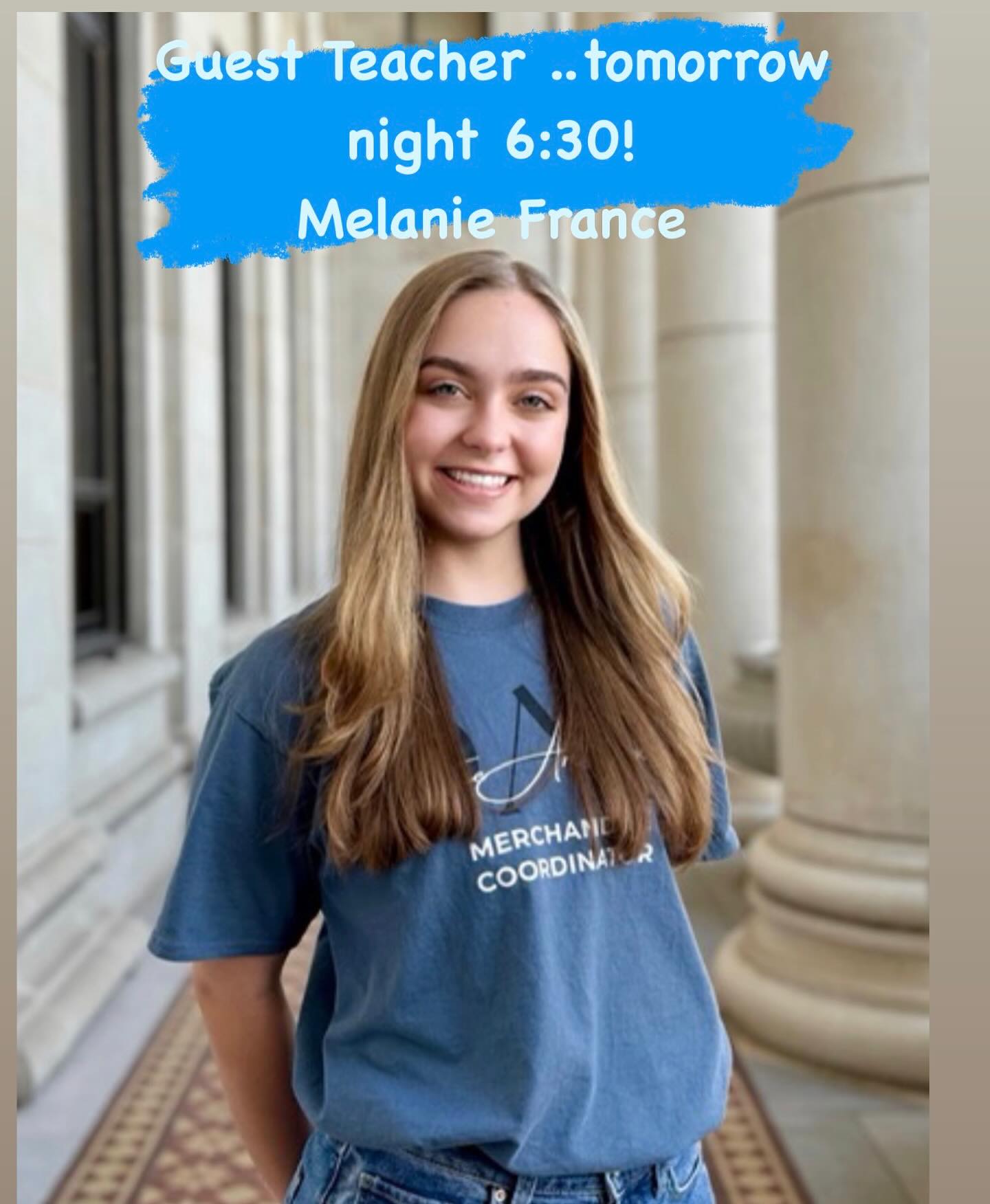 Pre-teens and Juniors, guest teacher alert for technique classes tomorrow night! Melanie joined the LA Dance Magic Senior Company, traveling to assist convention classes and competitions. She studied Communication at Texas A&M University, where she continued teaching and choreographing at a local studio. She also served as a member and leader of Dance Arts Society, Texas A&M’s largest dance organization, where she performed, choreographed, judged, and rehearsed dances across multiple styles.
Melanie is very excited to teach a jazz technique class focused on strength, musicality, and confidence! @melanie.france5