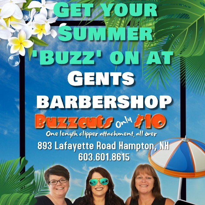 Starting our BUZZCUT special a little early!! 😎(One length all over!!)$10 all summer long at Gents!!!