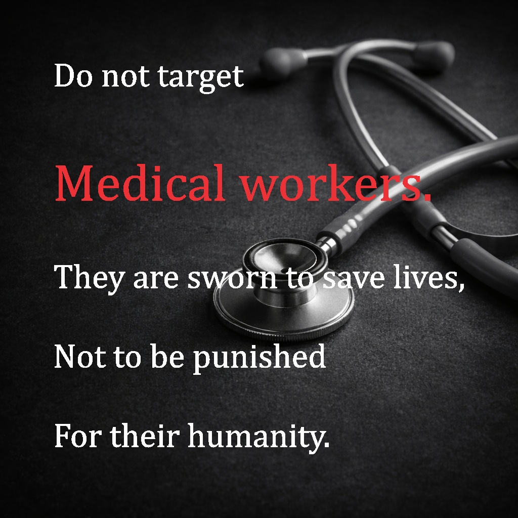 Save medical workers in Iran.
Helping injured protesters should never be a crime.
#SaveMedicalWorkers
#ProtectMedics
#MedicalNeutrality
#healthcareisnotacrime #IranHumanRights
#IranProtests
#HumanRightsInIran
#StandWithIran
