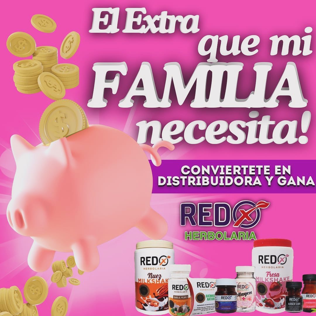 Forma parte de familia RED X HERBOLARIA
¡Genera ingresos extra! 🤩💰
📲🛒💊⭐🌱
•
•
Gana ese dinerito extra que tanto necesitas, comunícate con nosotros para mayor información