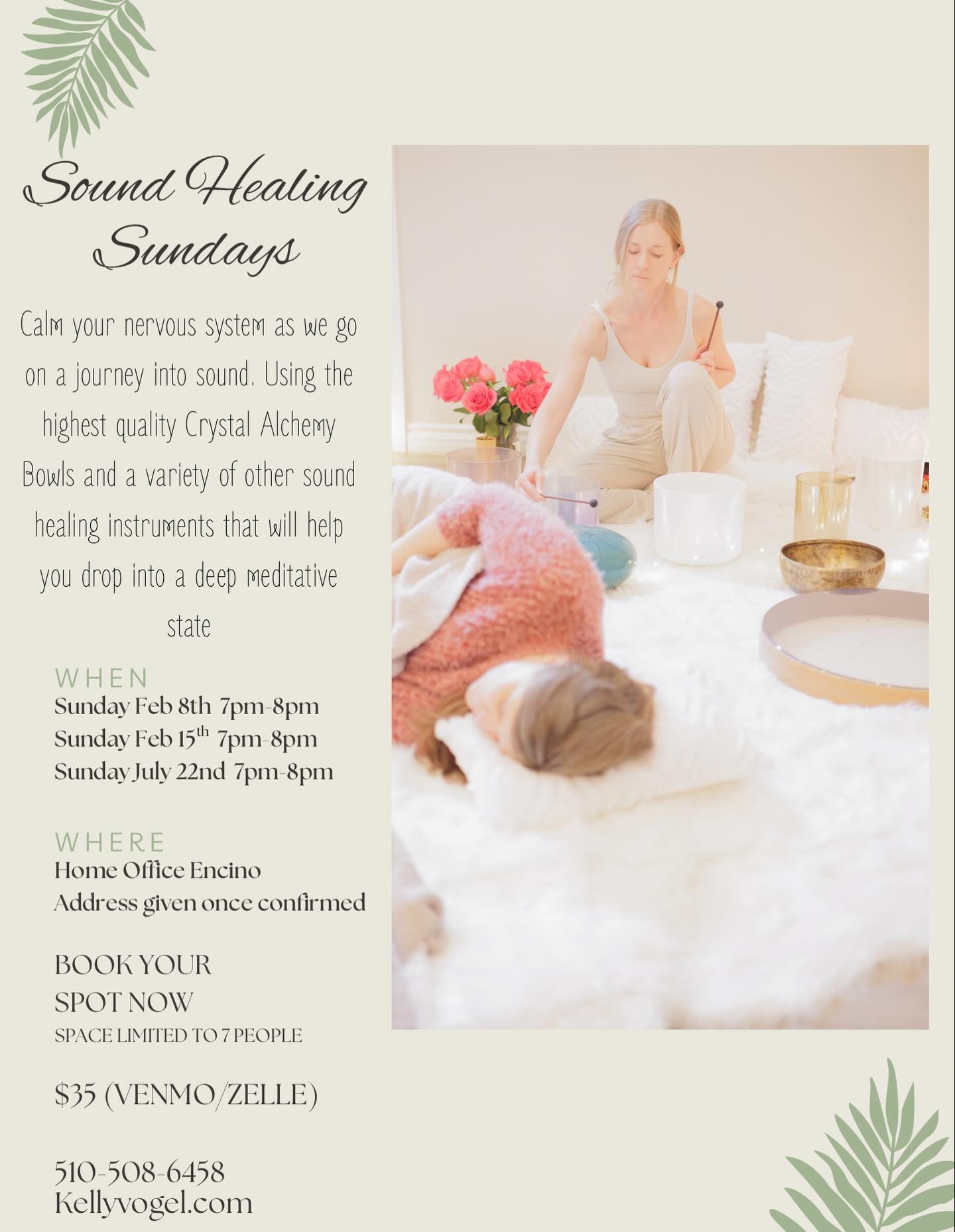 February Sound Healing ✨
Message me to reserve your spot(s)
#soundhealing #losangeles #heal #rest #healing