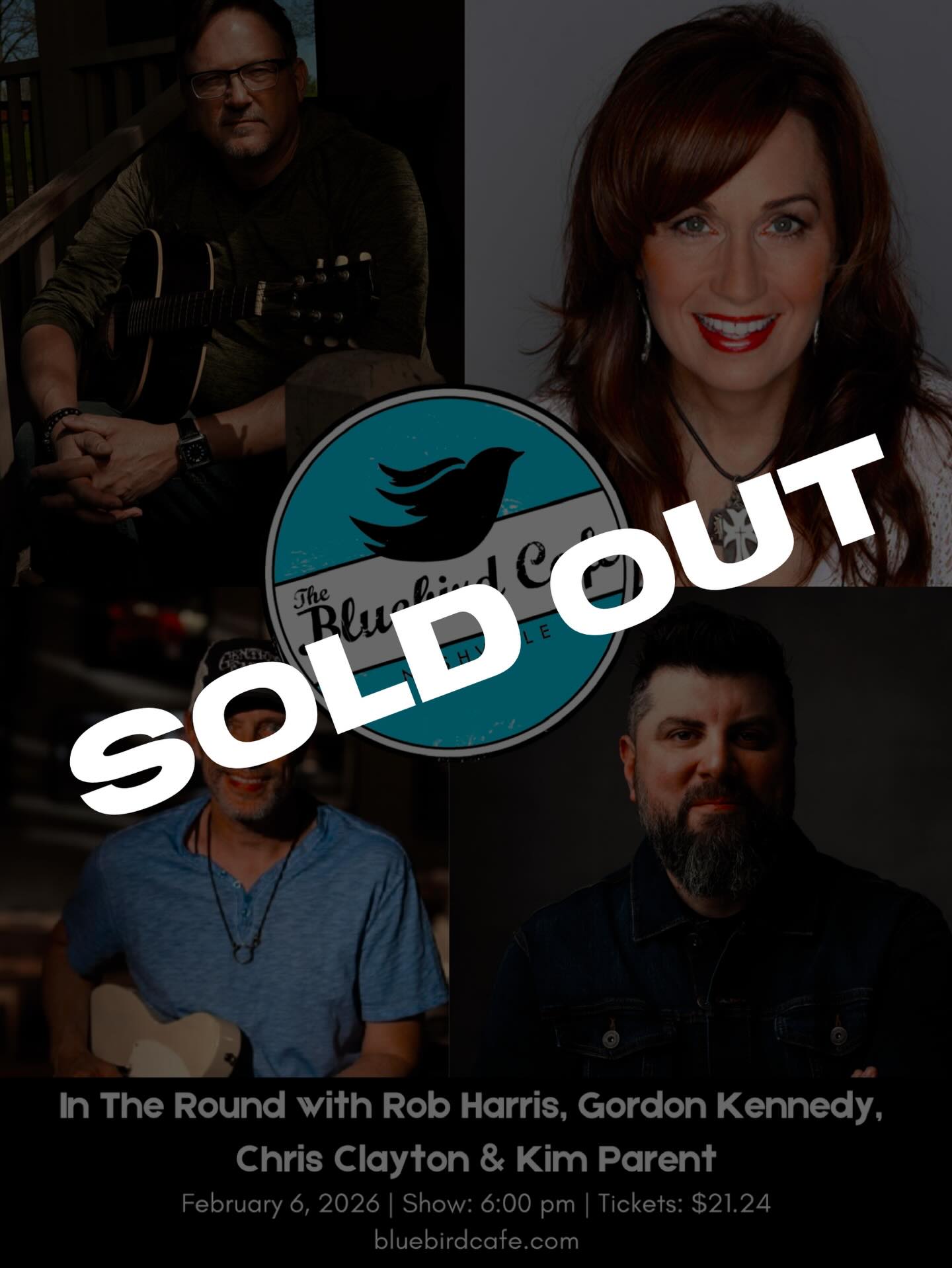 Thanks everyone who bought tickets to this Friday’s round. Looking forward to a great evening with new and old friends at @bluebirdcafetn.
