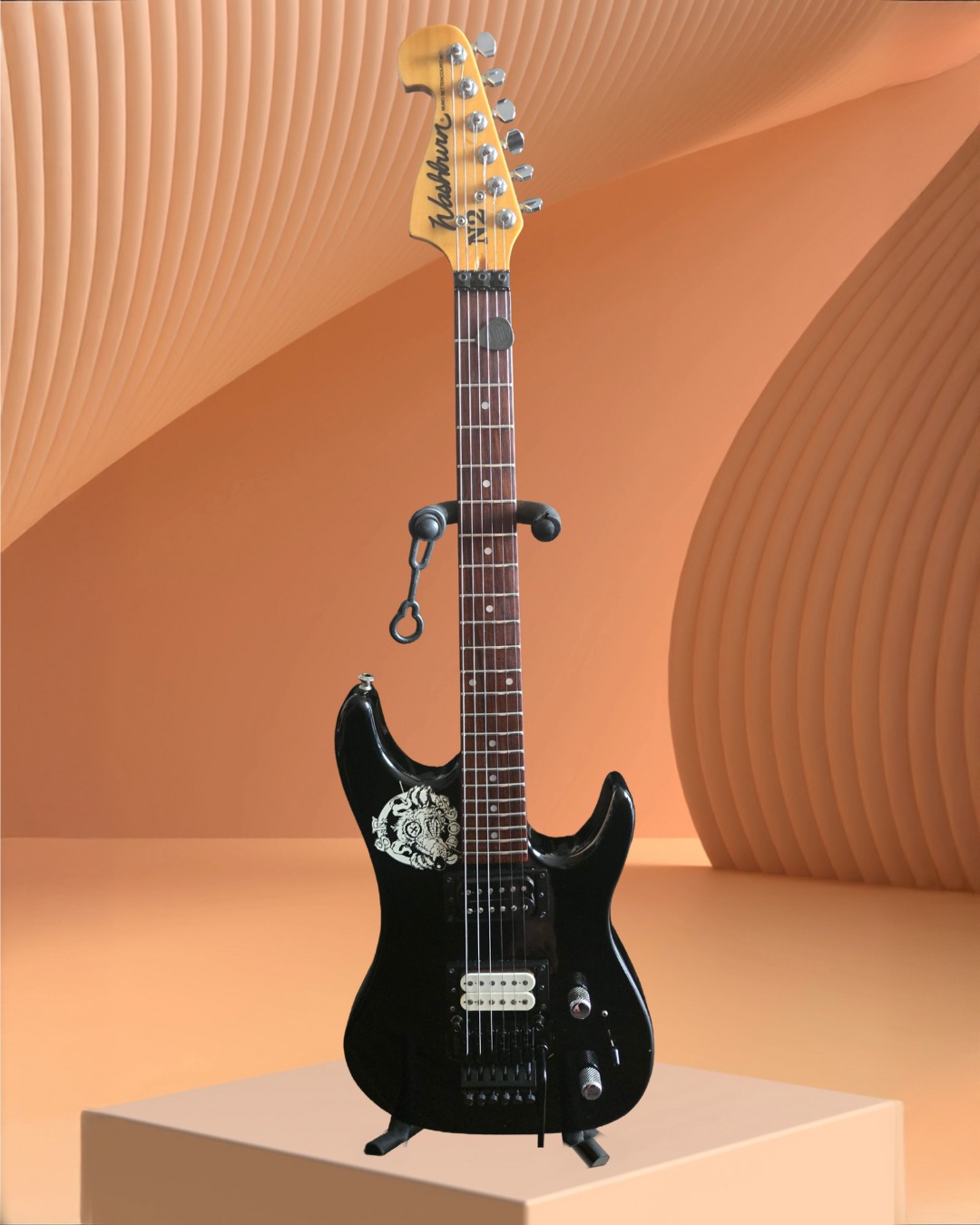 This guitar had been sitting in storage for 3 or 4 years. I have many. I wanted use of a whammy bar so decided to hotrod this one instead of buying a new one. Gotoh Floyd Rose GE1996T bridge and matching locking nut. Black metal pick up mounts, high quality Seymour Duncan pick ups in both the neck and bridge positions. I had to route out the bridge post mounts for it to fit (drill baby drill) and set it up from scratch. This thing is a beast now. 🎸🤘🔥⚡💀