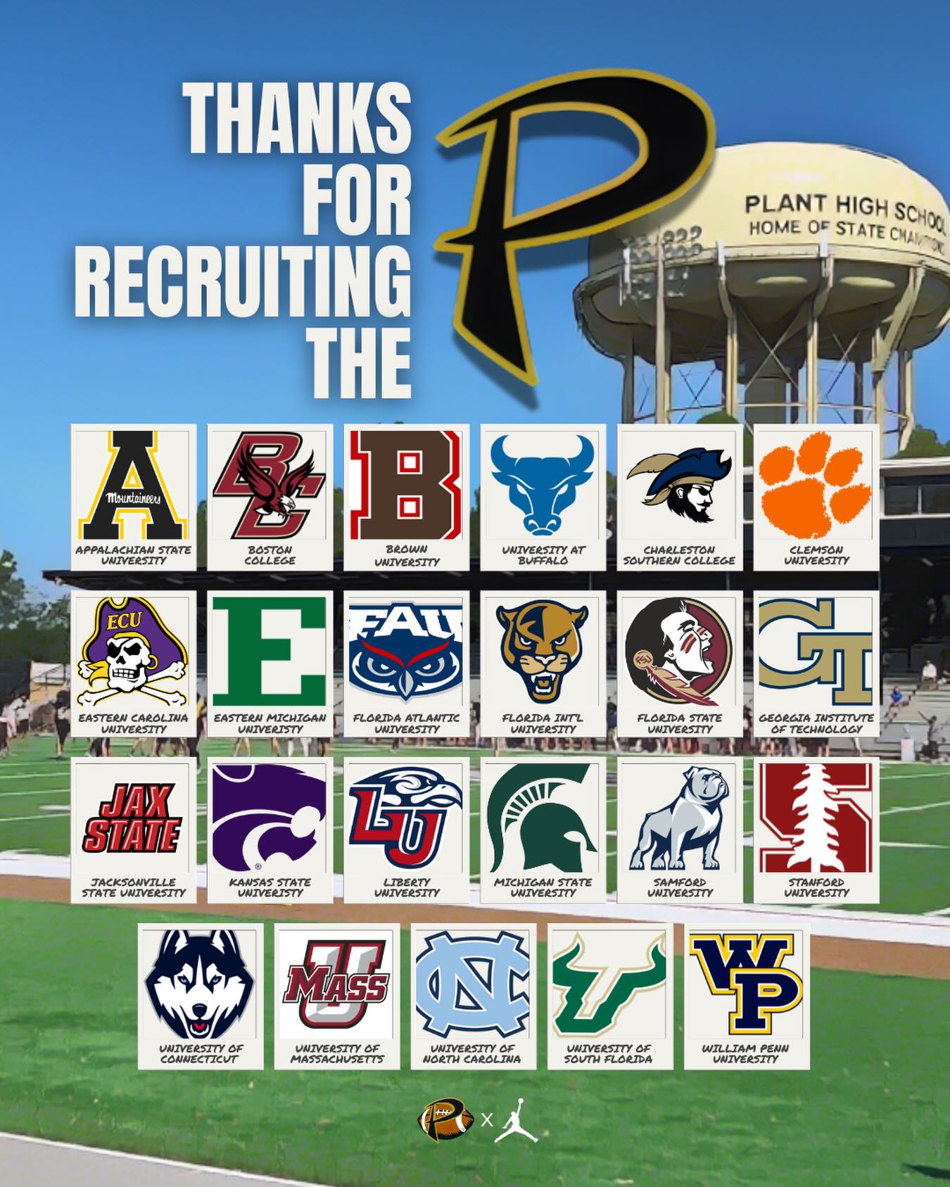 Huge shoutout to the coaches who made time for us during the short winter contact period! Great discussions with our coaches and prospects.
#plantfootball #11as1