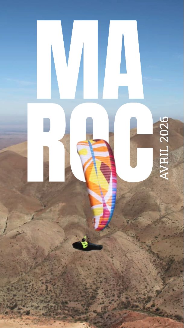 Chez YOOFLY, on guide ici depuis 30 ans, à ski, randonnée, escalade et parapente.
👉 Nous connaissons et travaillons sur plus de 17 sites de vols au sud Maroc.
👉 Aérologie, reliefs, cultures locales, rien n’est laissé au hasard.
👉 Avril, c’est la meilleur période pour te gaver de soaring interminable.
👉 Augmenter ton niveau grâce à nos voiles de gonflages et à notre coaching. (Une exclusivité YOOFLY)
👉 YOOFLY c’est uniquement de petits groupes.
📅 Dernières places :
• 28 mars → 4 avril
• 4 avril → 11 avril
YOOFLY, l’expérience fait la différence.