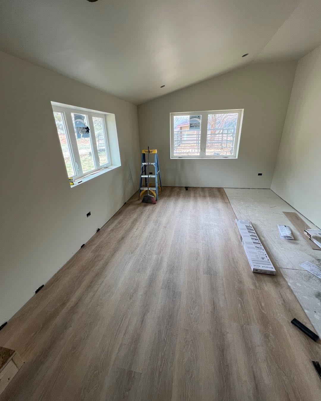 Flooring getting started here at the Green House today!