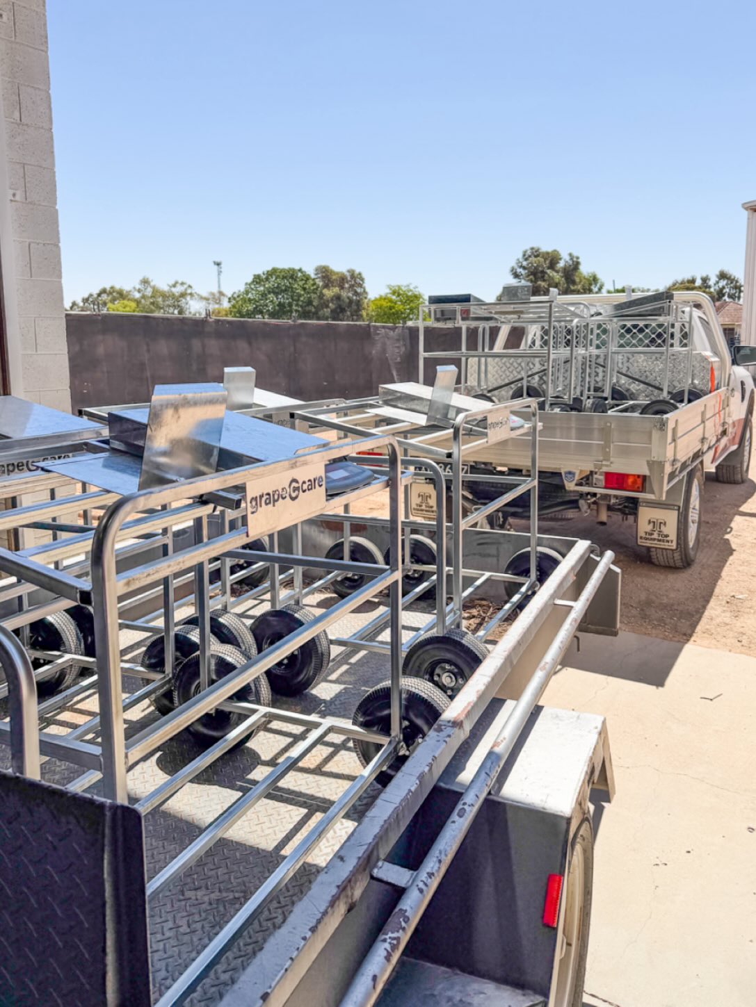 New trolleys being delivered to a customer in time for picking 🍇
Need trolleys this picking season?
We have trolleys in stock!
🛞 Solid Tires
⚖️ OHAUS digital scales
🍇 Bunch Bag Holder
Give us a call for a quote!
0438 890 695
#grapecare #tablegrapes #grapepicking #harvest #mildura
