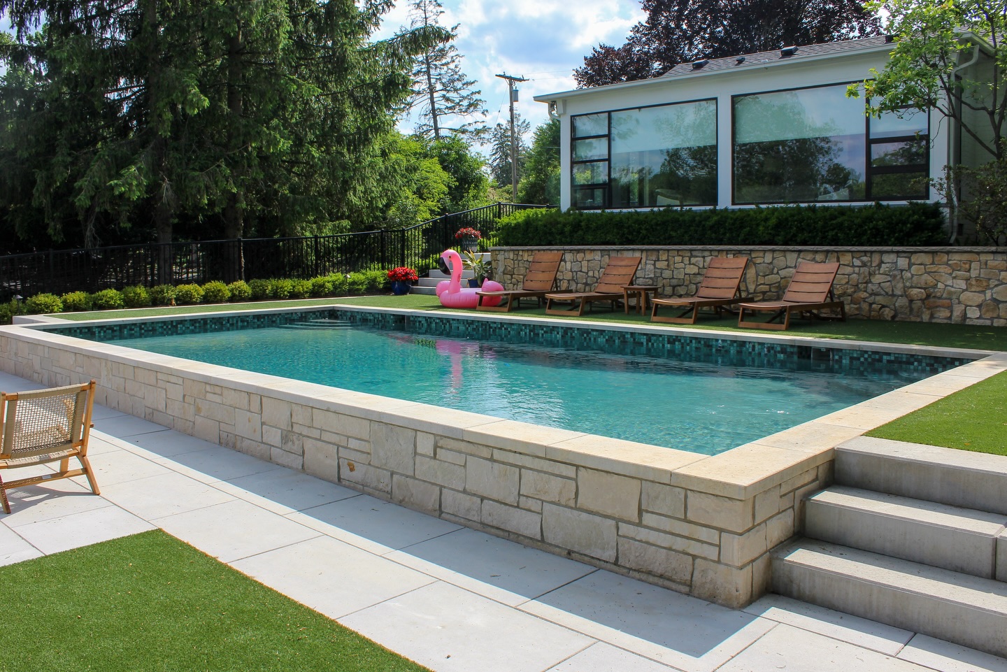 This 18’x36’ really came together. The raised front with the veneer stone gives it some depth and makes the whole yard feel layered and intentional. Simple layout but the elevation change makes it pop.
Hardscape by @spurlocks_lux_living
#CoastalPools #MichiganPools #CustomPools #BackyardDesign #LuxuryPools PoolLife OutdoorLiving Shotcrete PoolBuilder