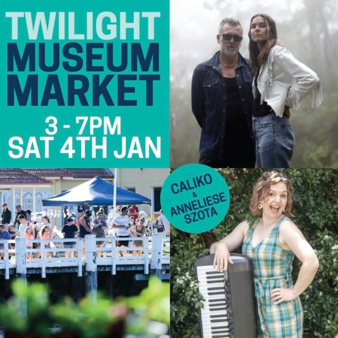 Tomorrow arvo at @jervisbaymaritimemuseum I'll play some tunes from 3-5 followed by the incredible @listentocaliko who are fresh off the Woodford fest boat.
These markets are lovely!
Perfect Saturday arvo by the water!!
Xoxo