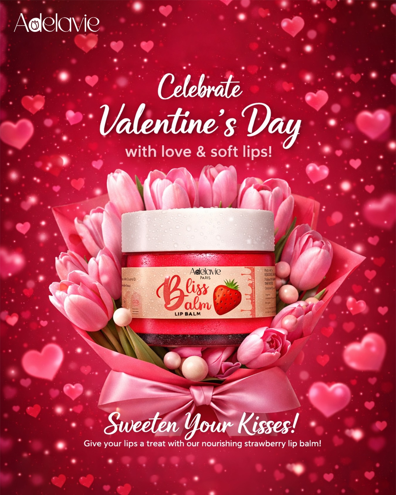 Soft lips. Sweet love.
Valentine’s Day with Adelavie Bliss Balm 💕
#valentinesday #valentine #adelavie #lipbalm #adelaviebeauty