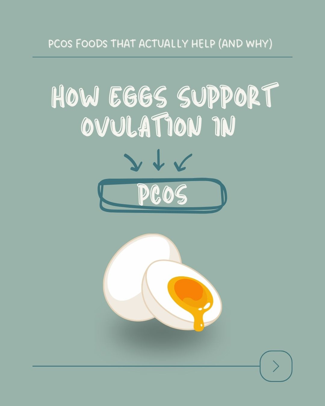 Eggs are often misunderstood in PCOS but they’re one of the most supportive foods when it comes to ovulation and hormone production.
They provide complete protein, healthy fats, and choline which are nutrients your body actually needs to make hormones and support ovarian function.
In PCOS, ovulation is sensitive to under-fueling. Skipping protein or eating too little can delay cycle signaling, even when you’re “doing everything right.”
This isn’t about eating more or less. It’s about giving your body the right building blocks so it feels supported.
💛 Save this for later
💛 Want personalized support? Take the free PCOS Type Quiz (link in bio)