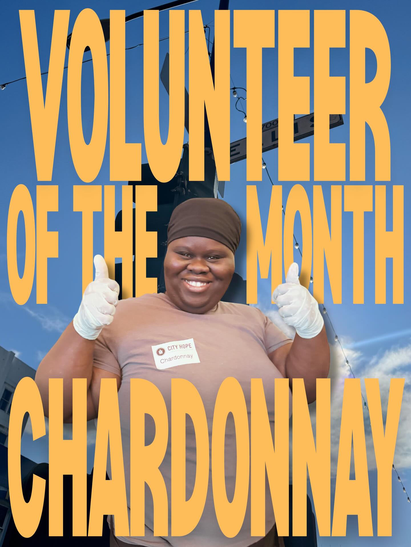 Volunteer of the Month: Chardonnay 🍾✨
We’re thrilled to recognize Chardonnay as our Volunteer of the Month! From the moment she stepped in, Chardonnay has shown up with a brilliant smile, positive attitude, and a generous heart.
Whether she’s lending a hand in our kitchen or running groceries to our community, she embodies the spirit of service that keeps our community strong. We are so grateful for the time, care, and laughter she shares with City Hope.
Thank you, Chardonnay, for all that you do. We’re lucky to have you! 💛
#VolunteerOfTheMonth #CommunityChampions #MakingADifference #CityHopeHeroes #GratitudeInAction