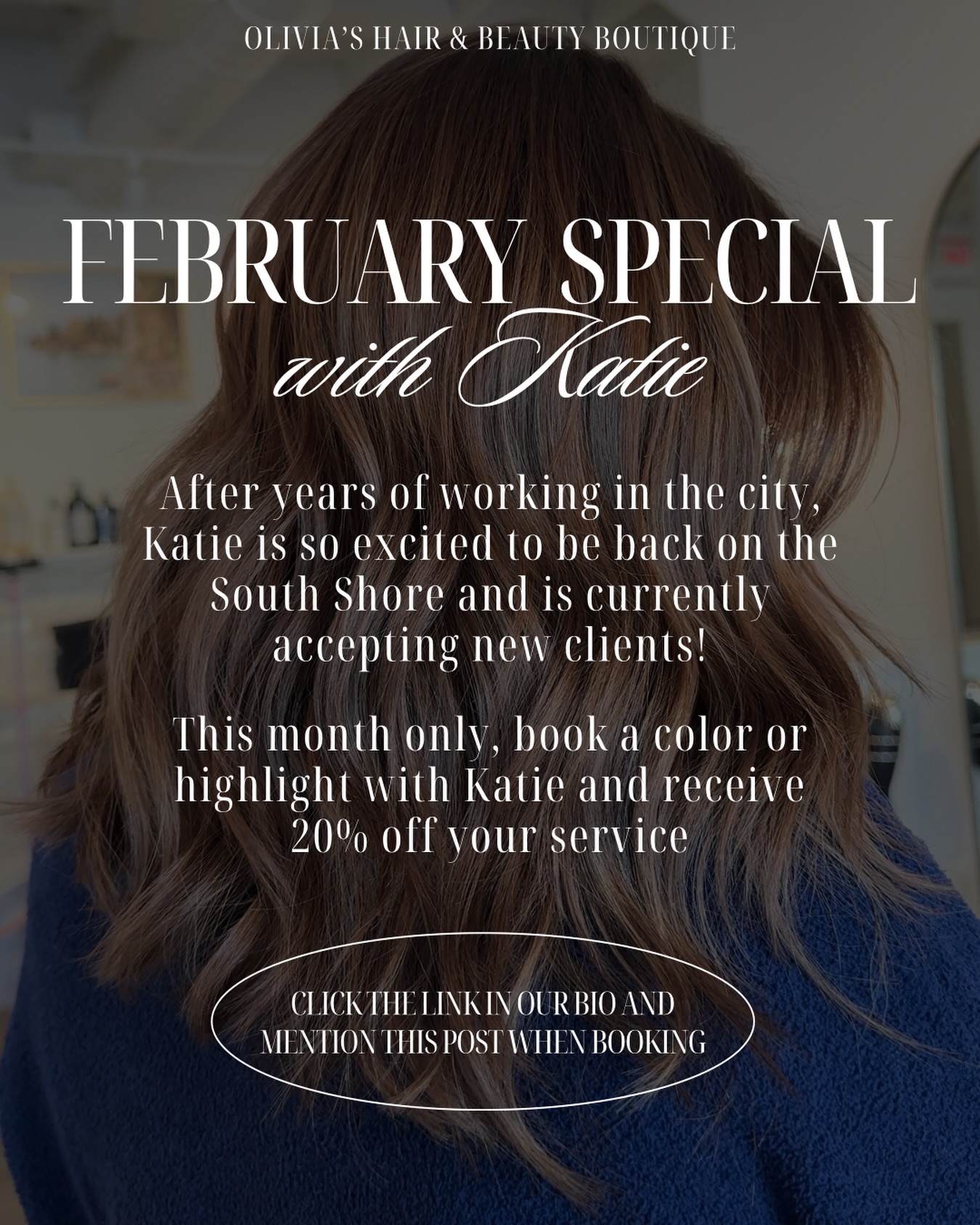 Happy February 💌 To welcome her new clients, @hairbyykatiee is offering a February special on color and highlight services! Click the link in our bio and mention this post when booking