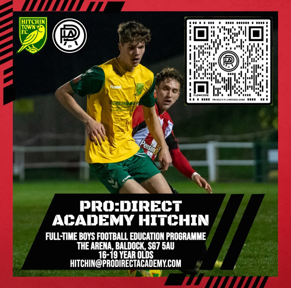 Not sure what to do when you leave year 11?π
Love football?β½οΈ
Have a passion for sport & fitness?ππ»ββοΈ
Why not register your interest to find out more about what we can offer you here at Pro:Direct Hitchin π
Scan the QR code above to register your interest ππ»