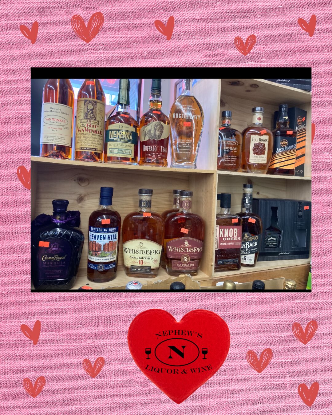 💌 Need some ideas for your Valentine?
💝 We have gift sets for all tastes
🍾 Bubbly for that perfect evening
🥃 Whiskey and bourbon in a wide range of prices and varieties…
And more!
💘 We can’t wait to help you find the perfect gift!