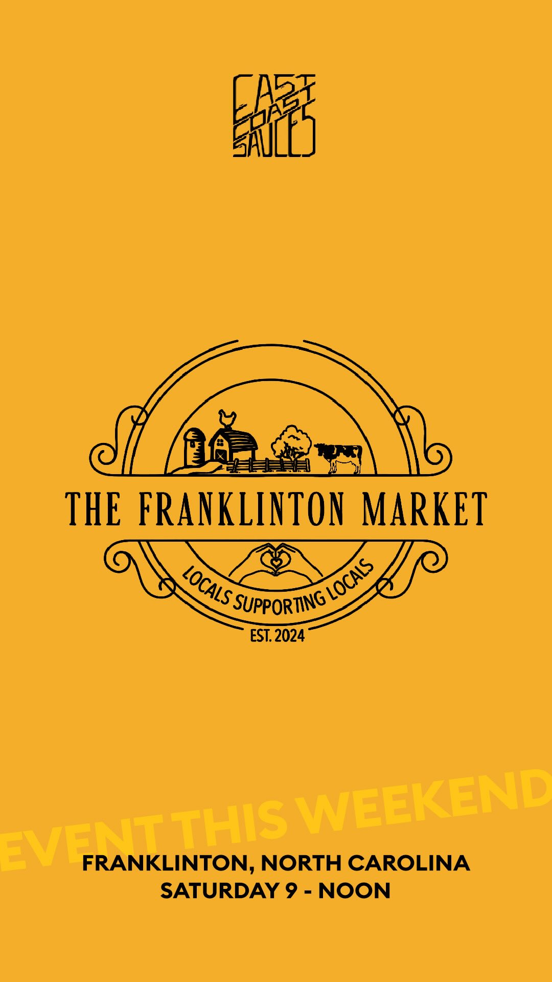 We are back people!!! The weather has really brought NC to a halt but this weekend we will be at the Franklinton Farmers Market from 9 until noon tomorrow!! So see you there!! #fueledbysauce #eastcoastsauces