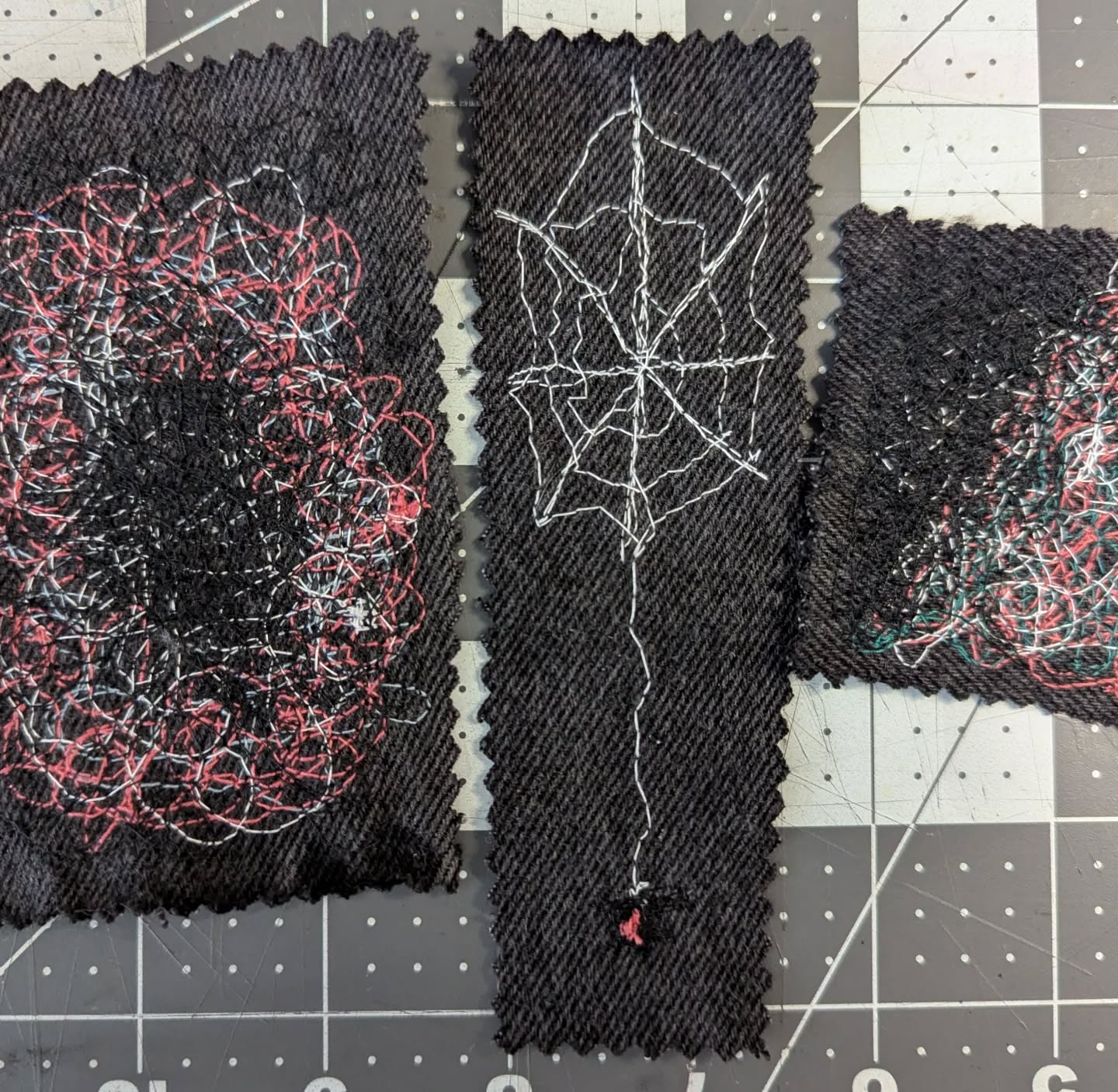 I deeply love these patches. That Spider! 🕸️🕷️
I can't. 🫀
I'll have these and others on Feb 14 & 15 @cannonballarts
See you there.
#altart #diy #patchwork