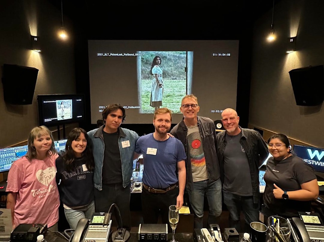 We were excited to have mixed 'Bajo La Tierra' here at Westwind! This was a thesis film from the American Film Institute. Pictured from left to right: Mon Castro Busto (Producer), Ale Armijo Cruz (Editor), Pablo Guillen (Director), Daniel Radzinsky (Producer), Kurt Kassulke (Re-Recording Mixer), Doug Andham (Re-Recording Mixer), Claudia Almanza (SFX Designer)
#bajolatierra #americanfilminstitute #afi #westwind #bringpicturetolifewithsound #avid #avidprotools #protools #avids6 #audiopost #audiopostproduction #sounddesign #audiomixing #soundforfilm #entertainment #entertainmentindustry #fim